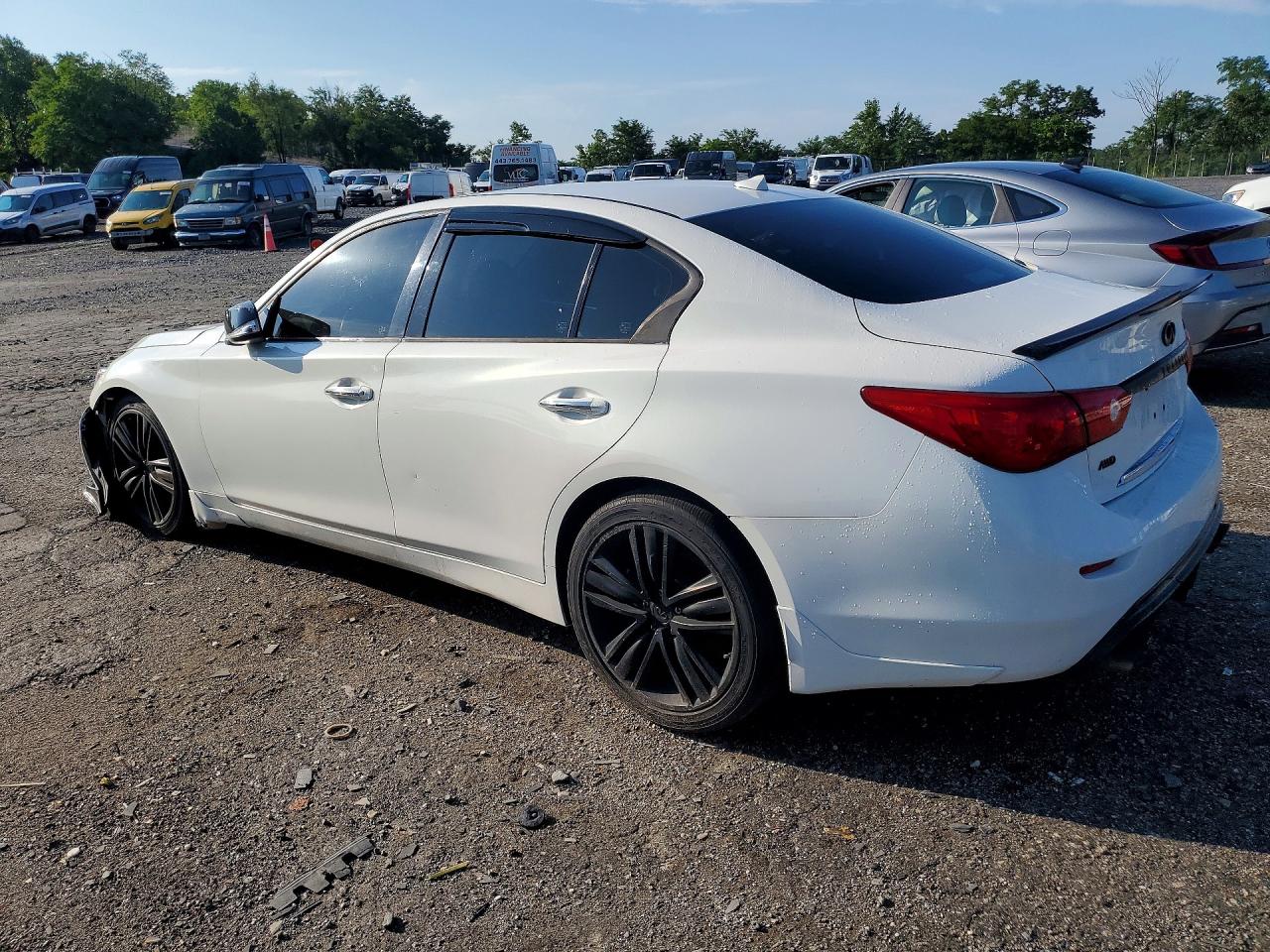 2015 Infiniti Q50 Sport White vin: JN1BV7AR8FM417046