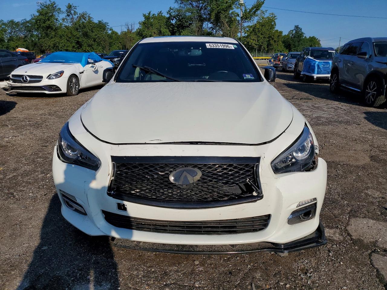 2015 Infiniti Q50 Sport White vin: JN1BV7AR8FM417046