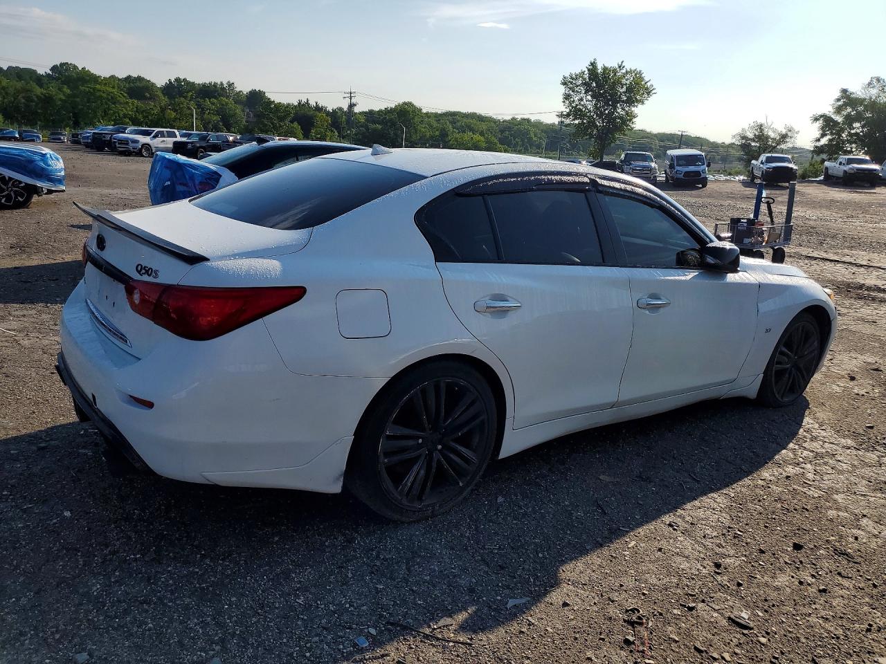 2015 Infiniti Q50 Sport White vin: JN1BV7AR8FM417046