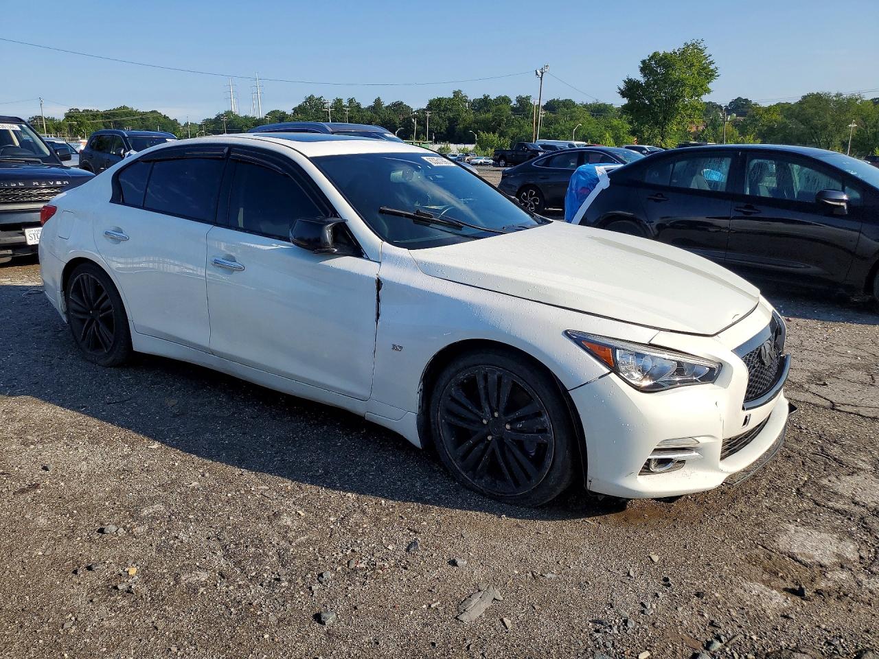 2015 Infiniti Q50 Sport White vin: JN1BV7AR8FM417046