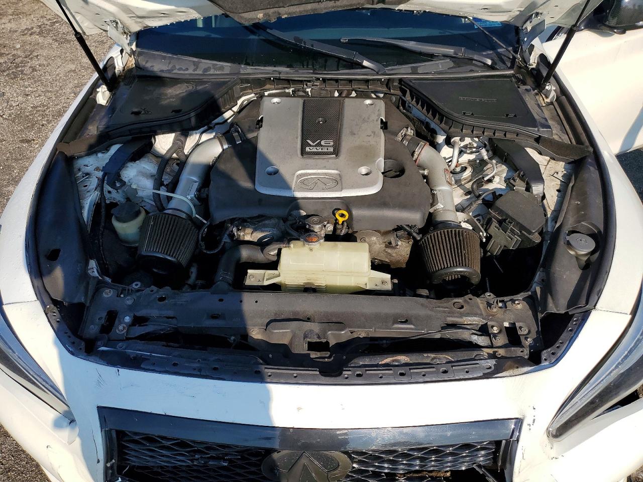 2015 Infiniti Q50 Sport White vin: JN1BV7AR8FM417046