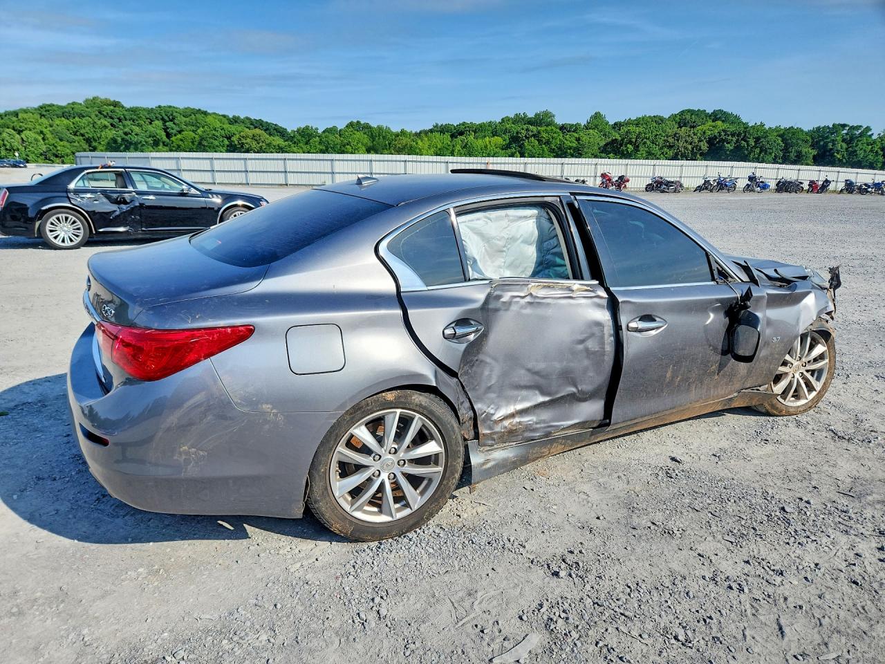 2015 Infiniti Q50 Premium Gray vin: JN1BV7AR8FM422019