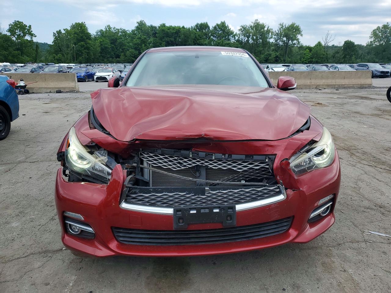 2014 Infiniti Q50 Red vin: JN1BV7AR9EM681259