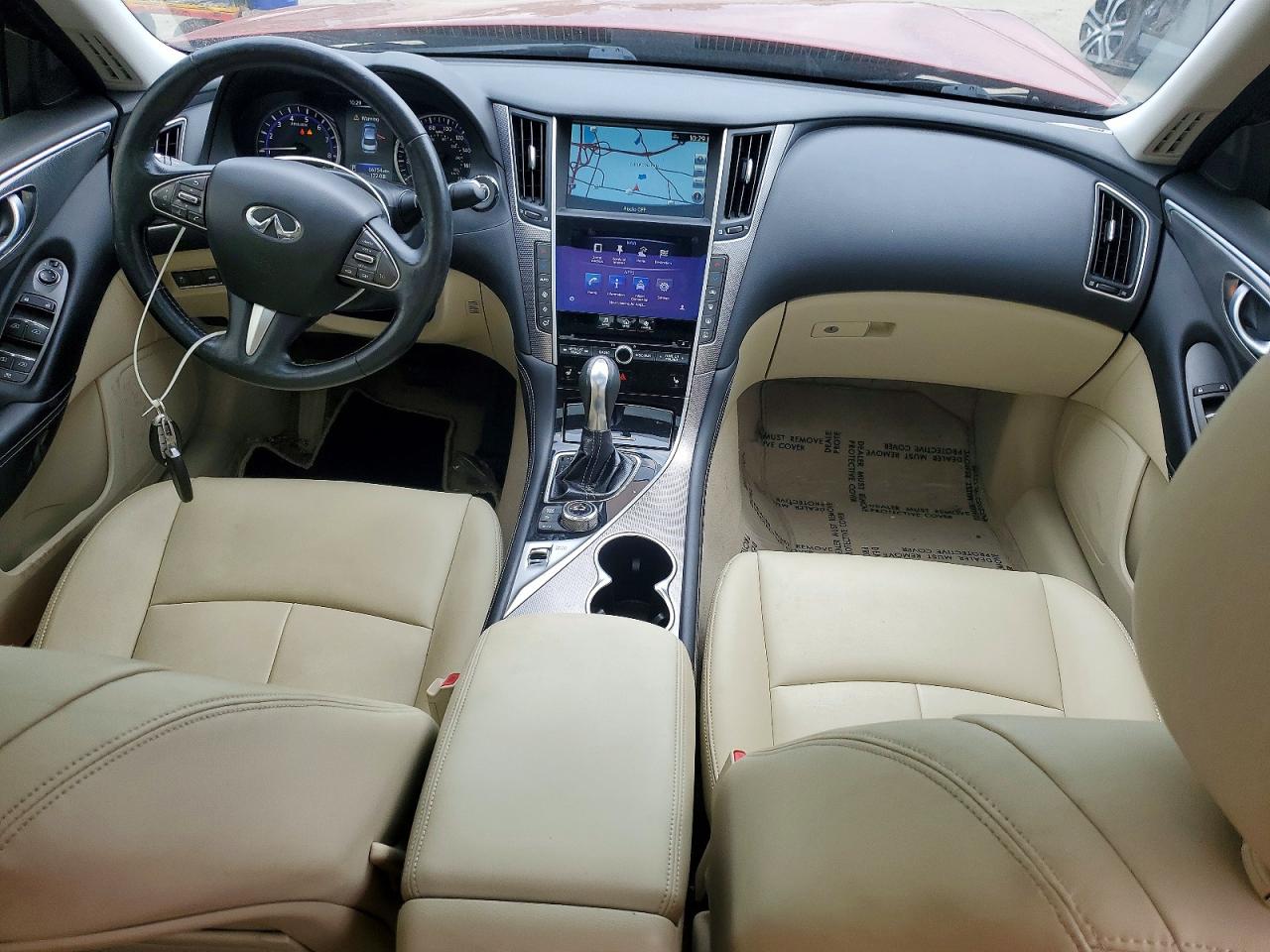 2014 Infiniti Q50 Red vin: JN1BV7AR9EM681259