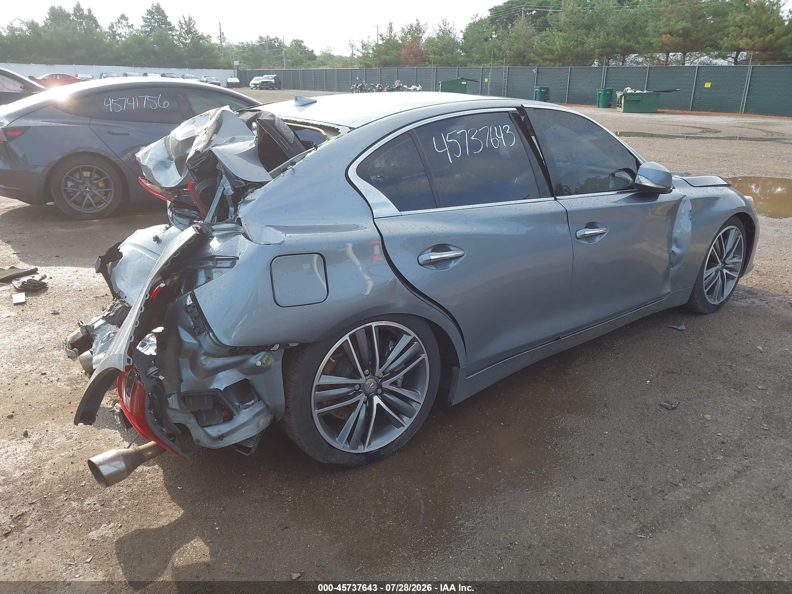 2014 Infiniti Q50 Sport Light Blue vin: JN1BV7AR9EM682072