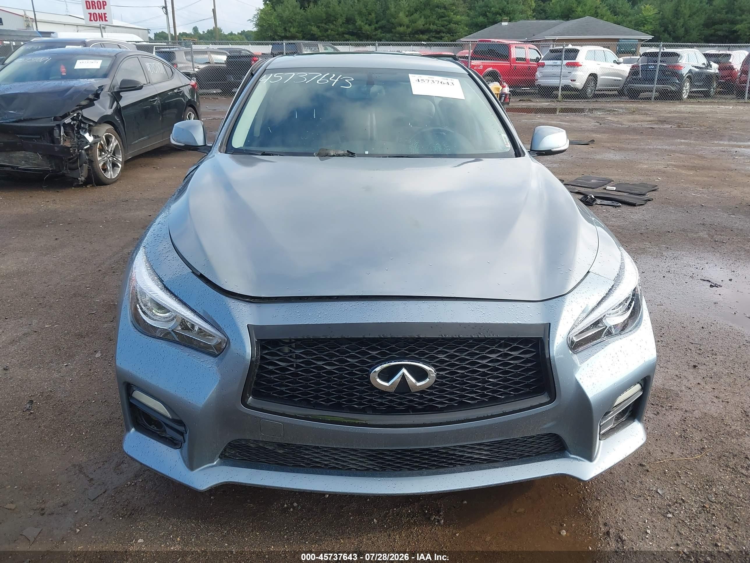 2014 Infiniti Q50 Sport Light Blue vin: JN1BV7AR9EM682072