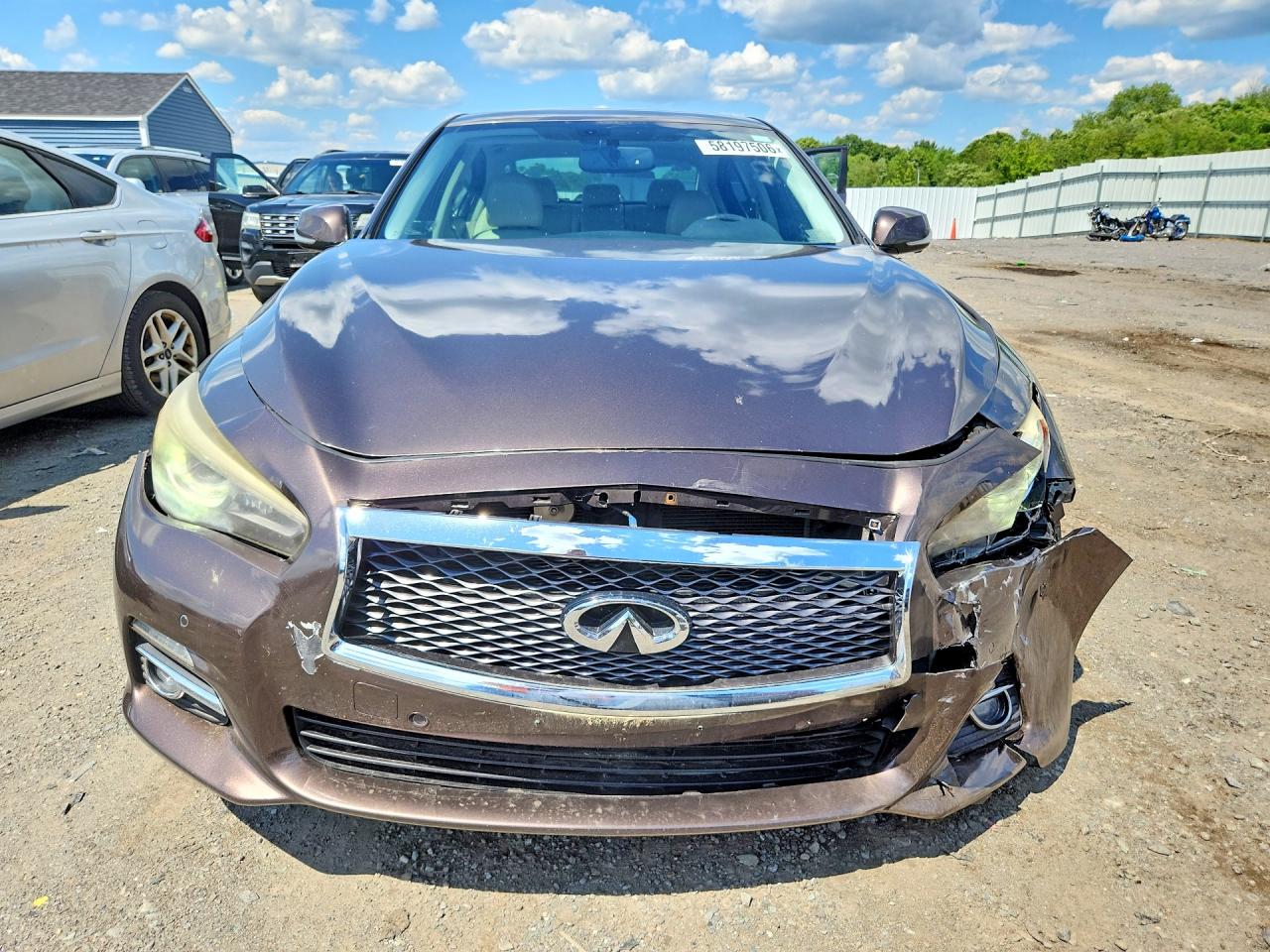 2014 Infiniti Q50 Base Brown vin: JN1BV7AR9EM683870
