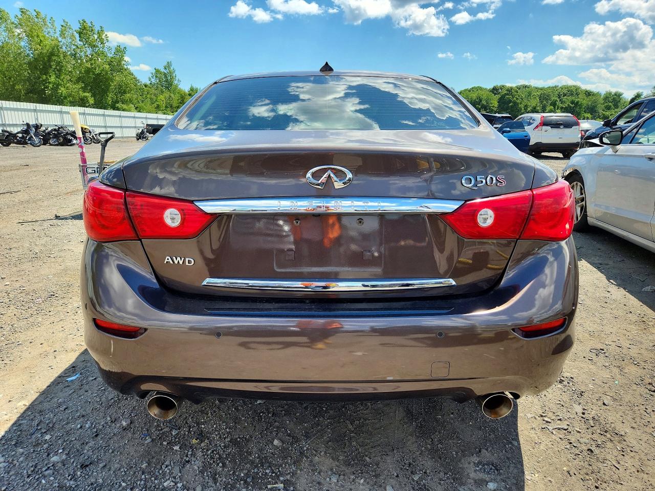2014 Infiniti Q50 Base Brown vin: JN1BV7AR9EM683870