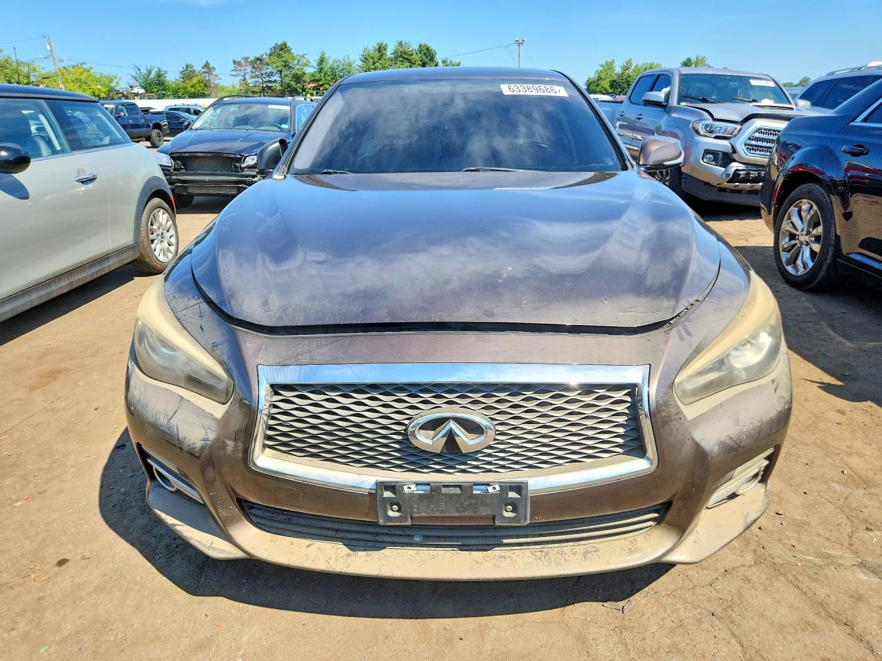 2014 Infiniti Q50 Base Brown vin: JN1BV7AR9EM683979