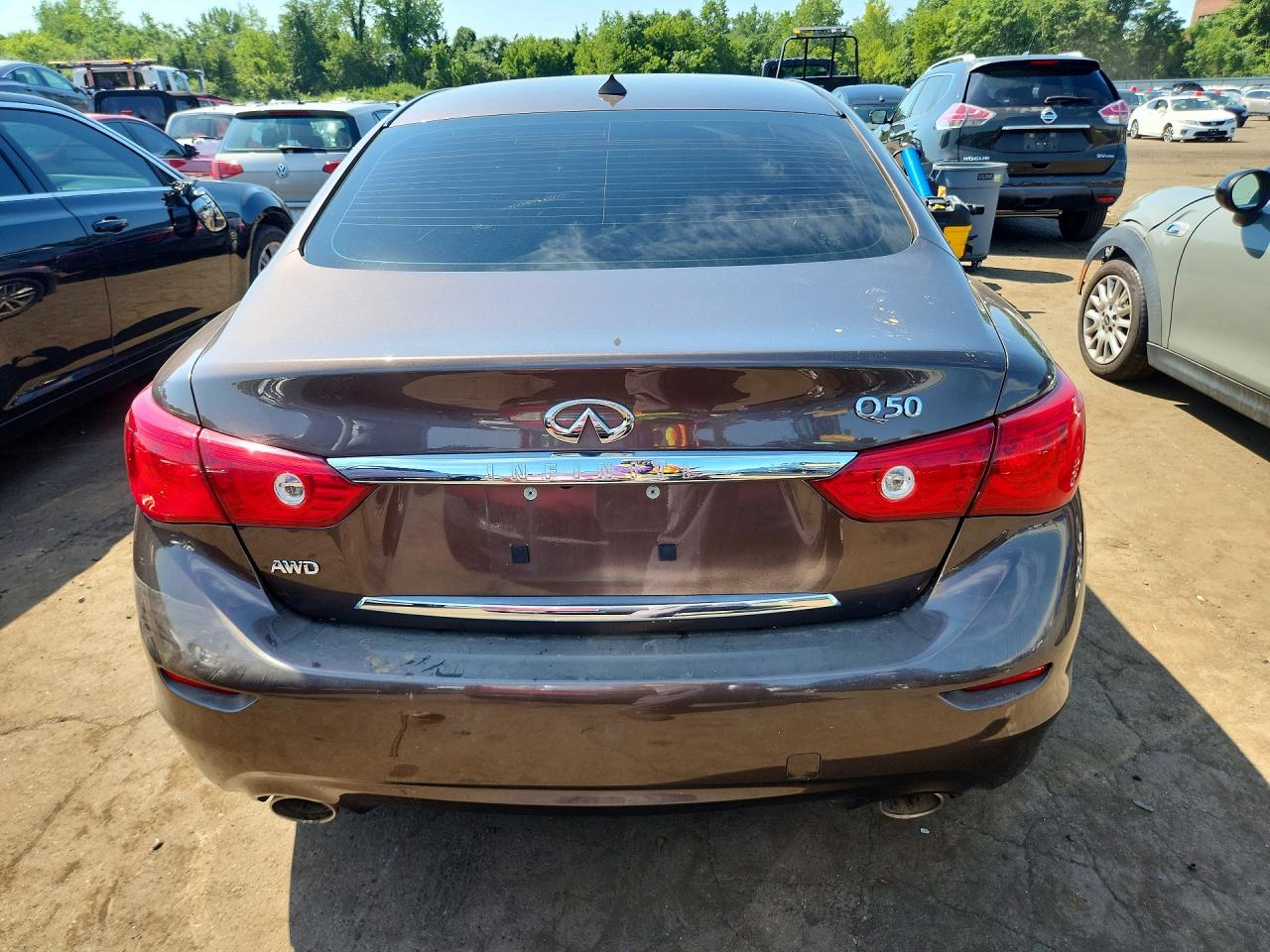 2014 Infiniti Q50 Base Brown vin: JN1BV7AR9EM683979