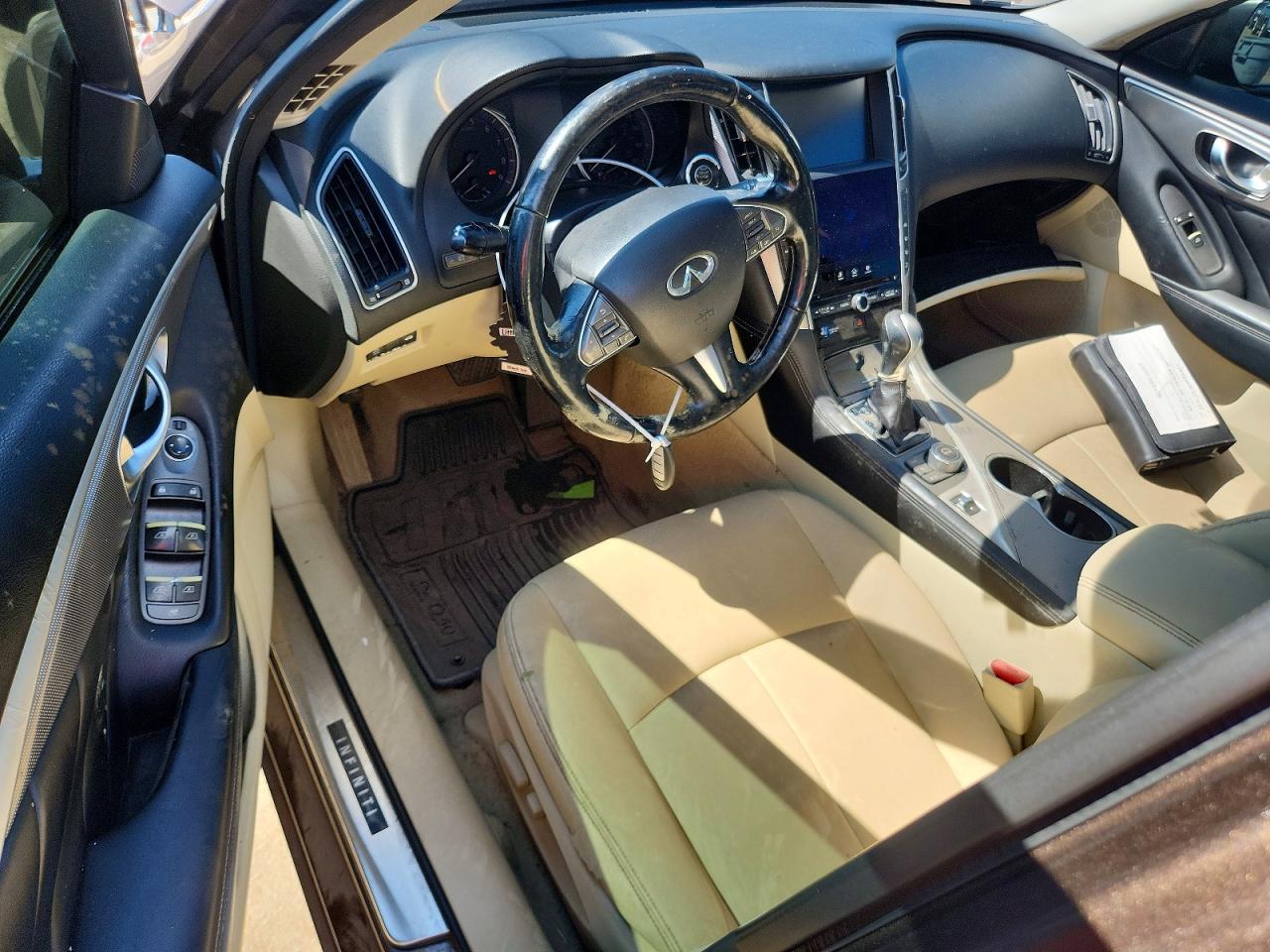 2014 Infiniti Q50 Base Brown vin: JN1BV7AR9EM683979