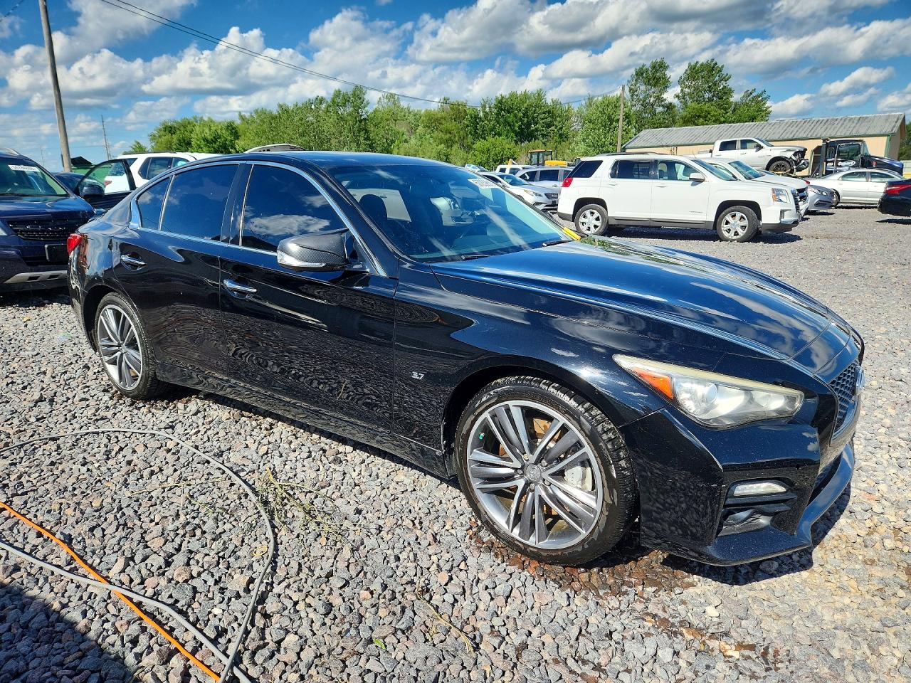 2014 Infiniti Q50 Base Black vin: JN1BV7AR9EM684906
