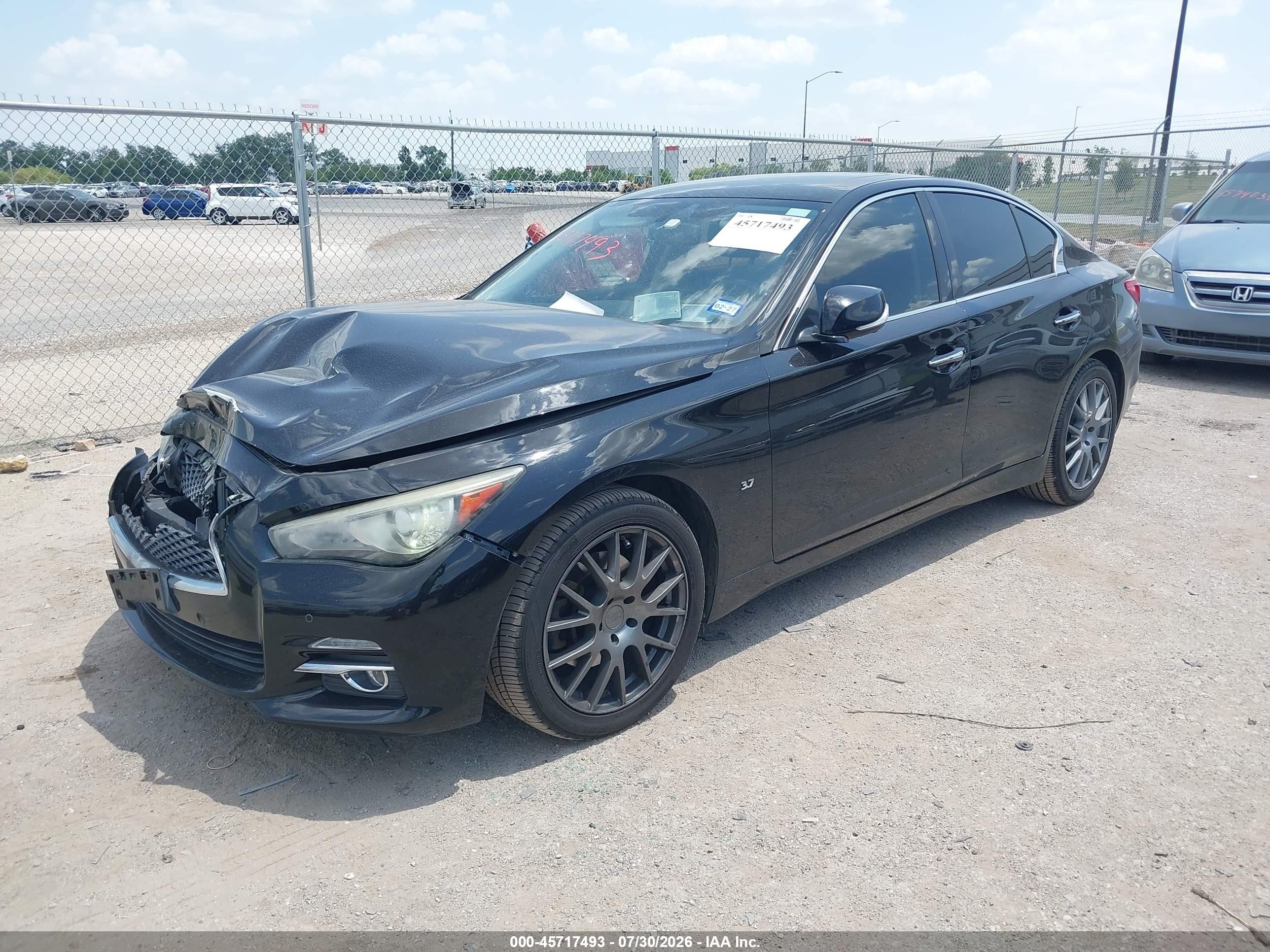 2014 Infiniti Q50 Premium Черный vin: JN1BV7AR9EM689314
