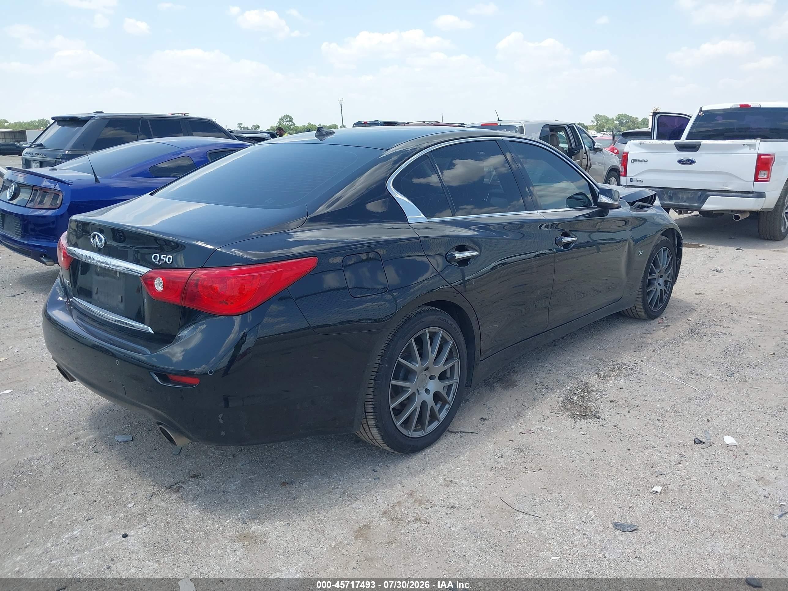 2014 Infiniti Q50 Premium Черный vin: JN1BV7AR9EM689314