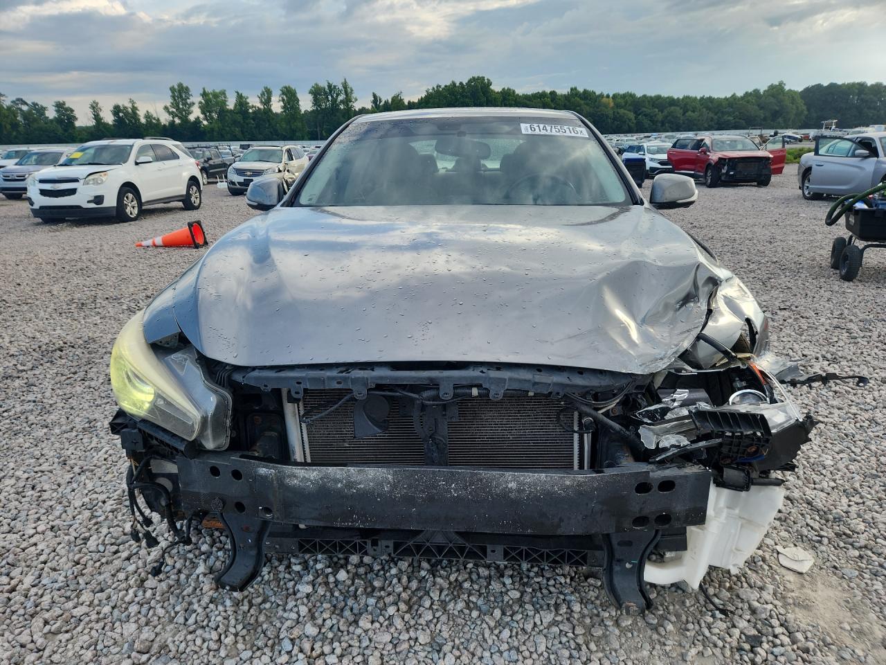 2014 Infiniti Q50 Premium Gray vin: JN1BV7AR9EM698630