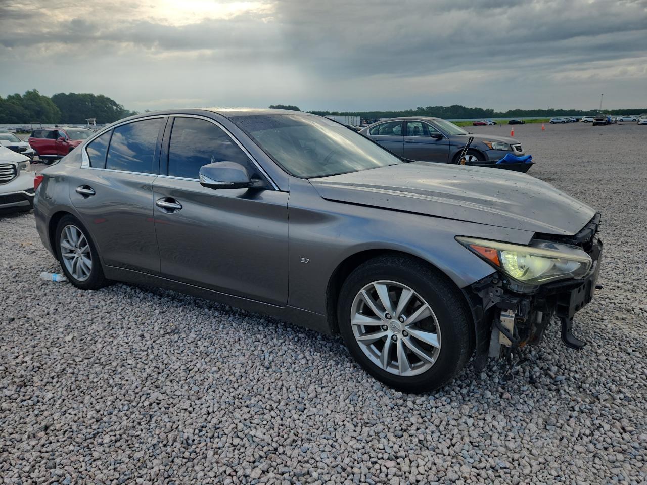 2014 Infiniti Q50 Premium Gray vin: JN1BV7AR9EM698630