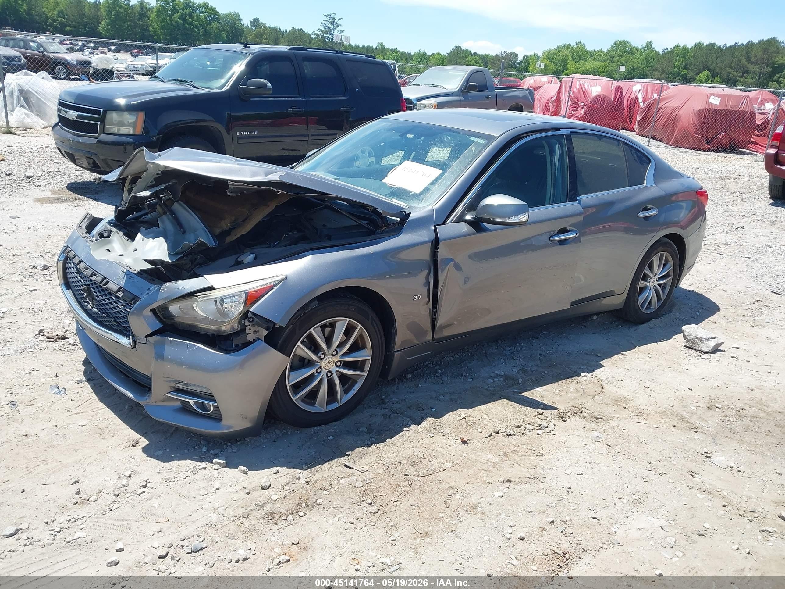 2014 Infiniti Q50 Premium Gray vin: JN1BV7AR9EM701669