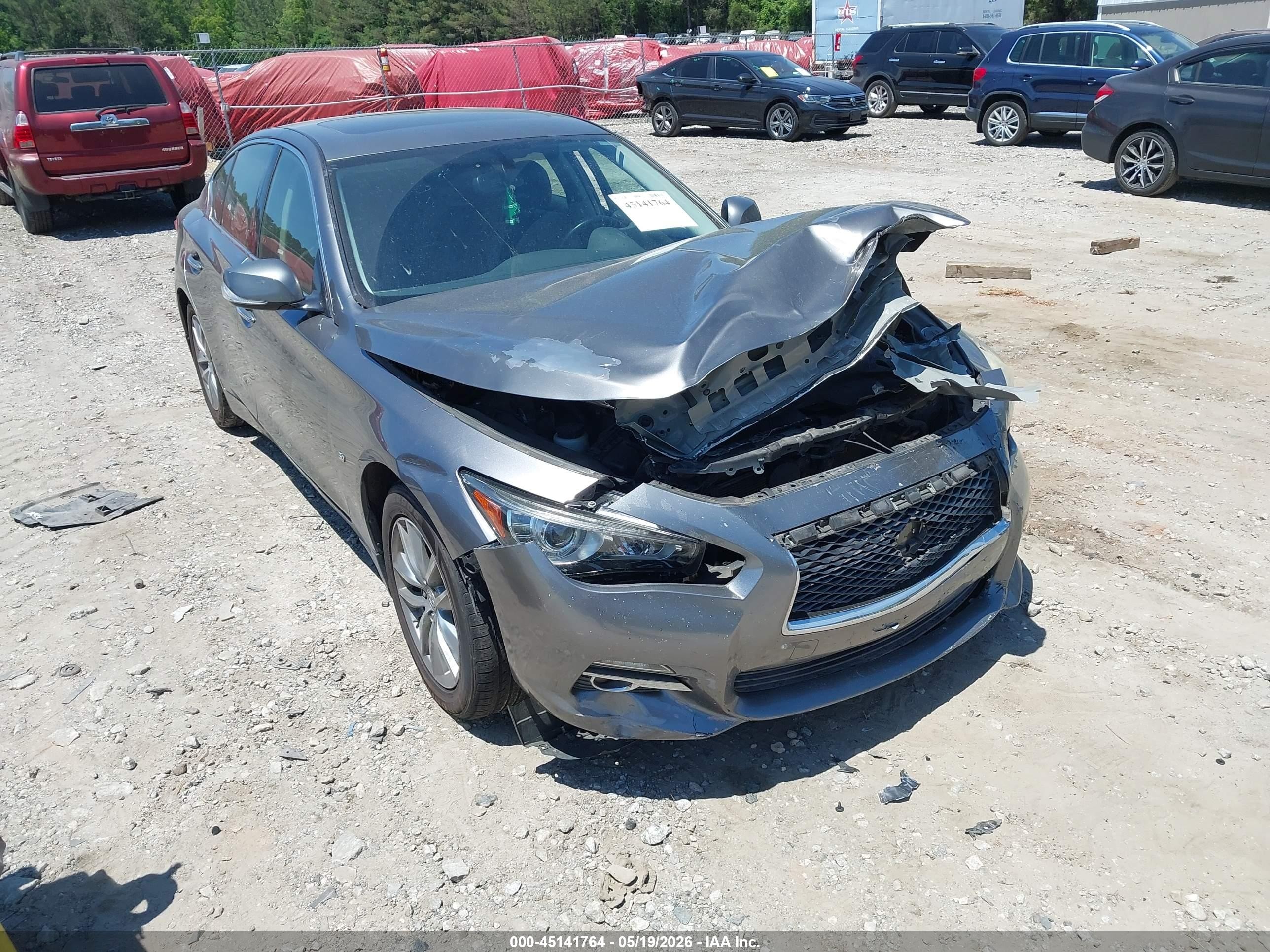 2014 Infiniti Q50 Premium Gray vin: JN1BV7AR9EM701669