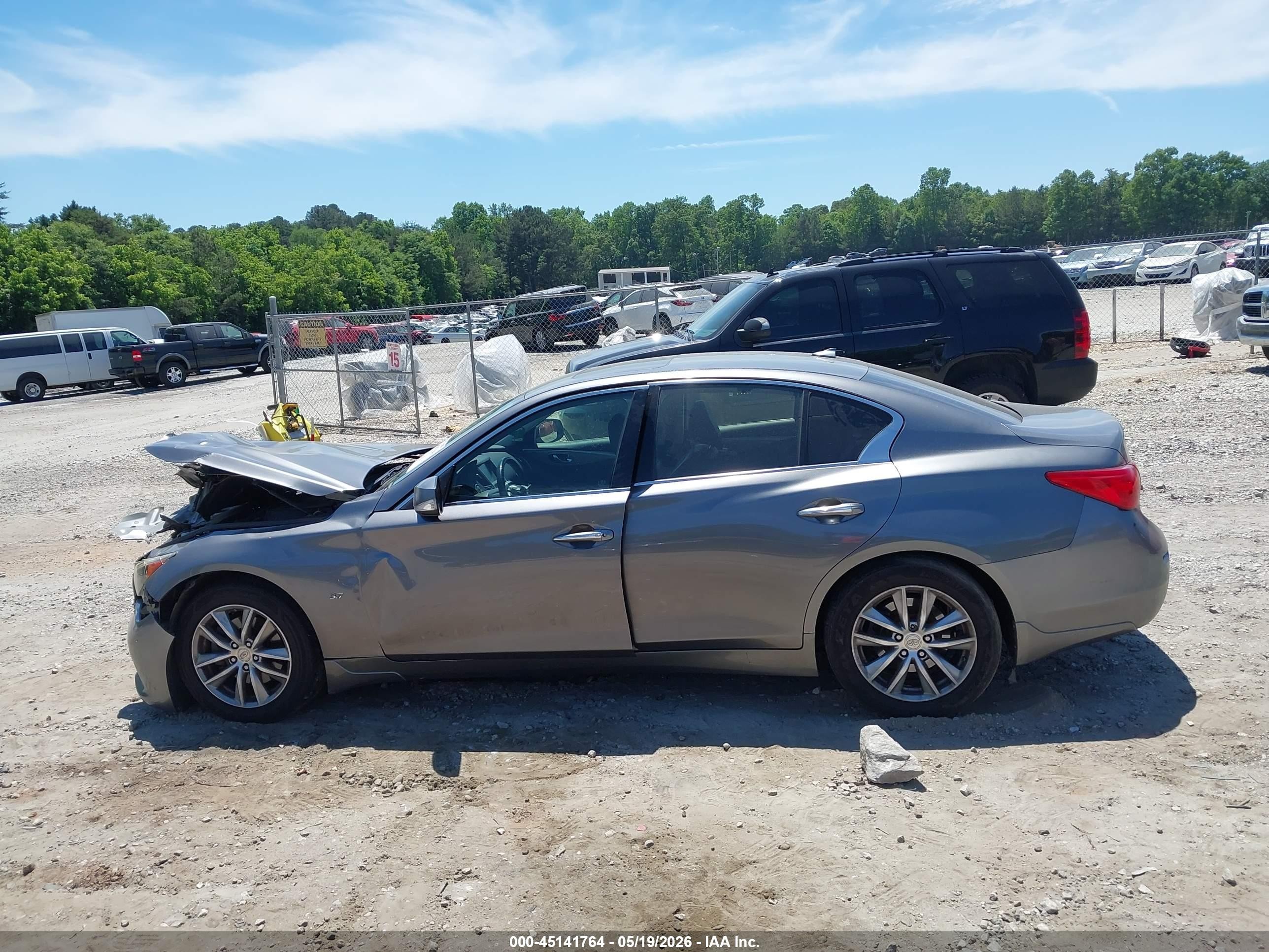 2014 Infiniti Q50 Premium Gray vin: JN1BV7AR9EM701669