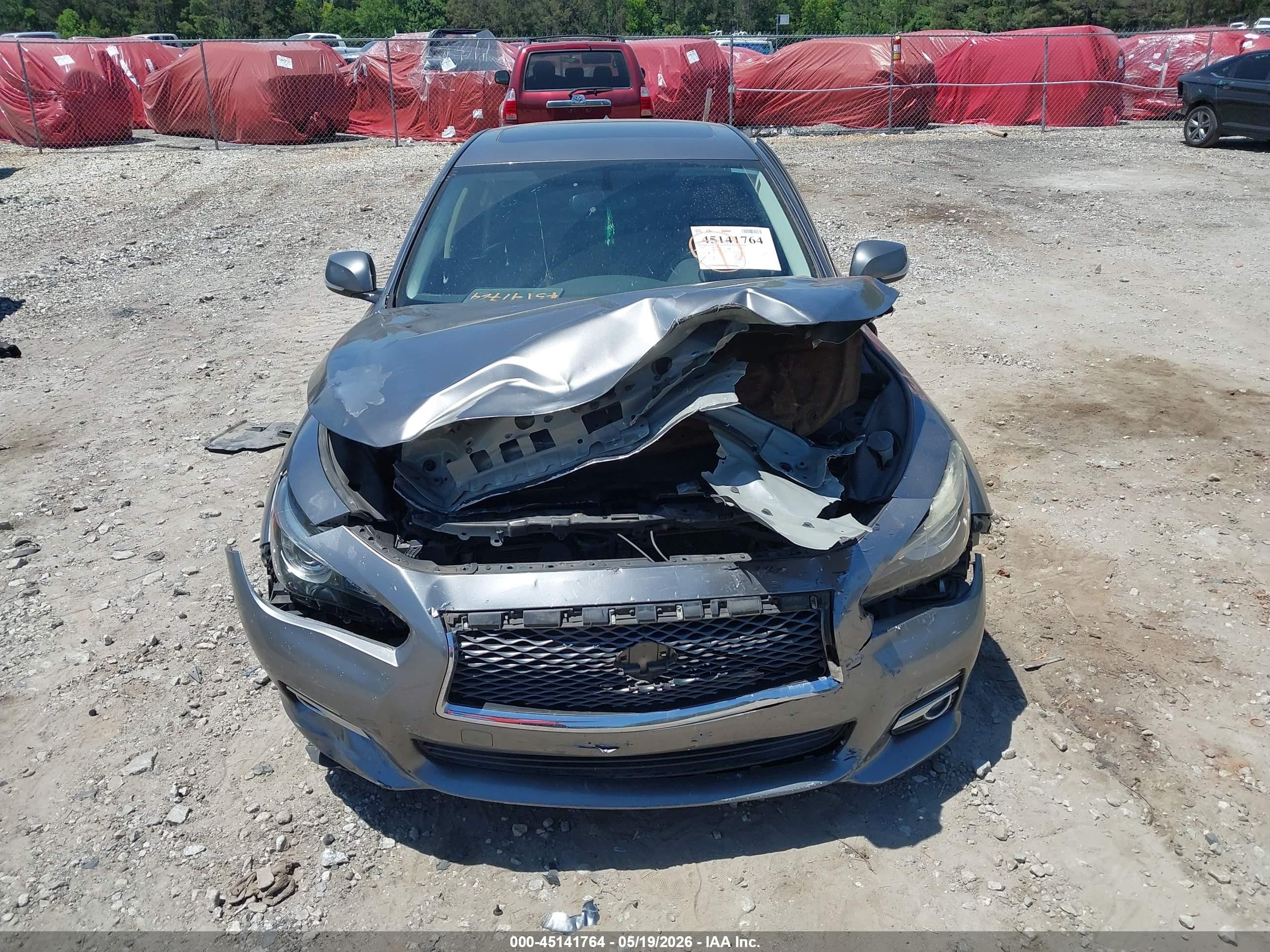 2014 Infiniti Q50 Premium Gray vin: JN1BV7AR9EM701669