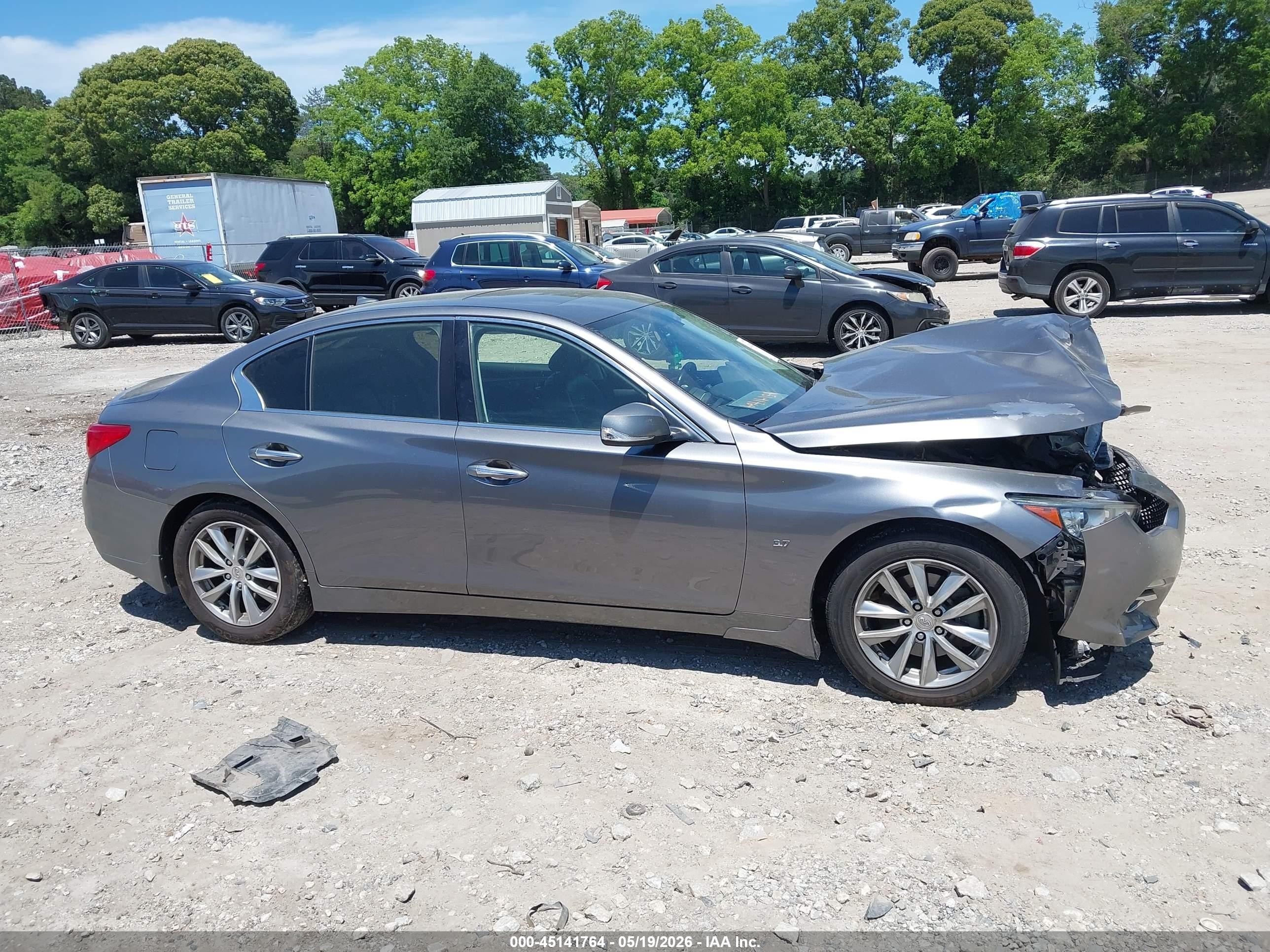 2014 Infiniti Q50 Premium Gray vin: JN1BV7AR9EM701669
