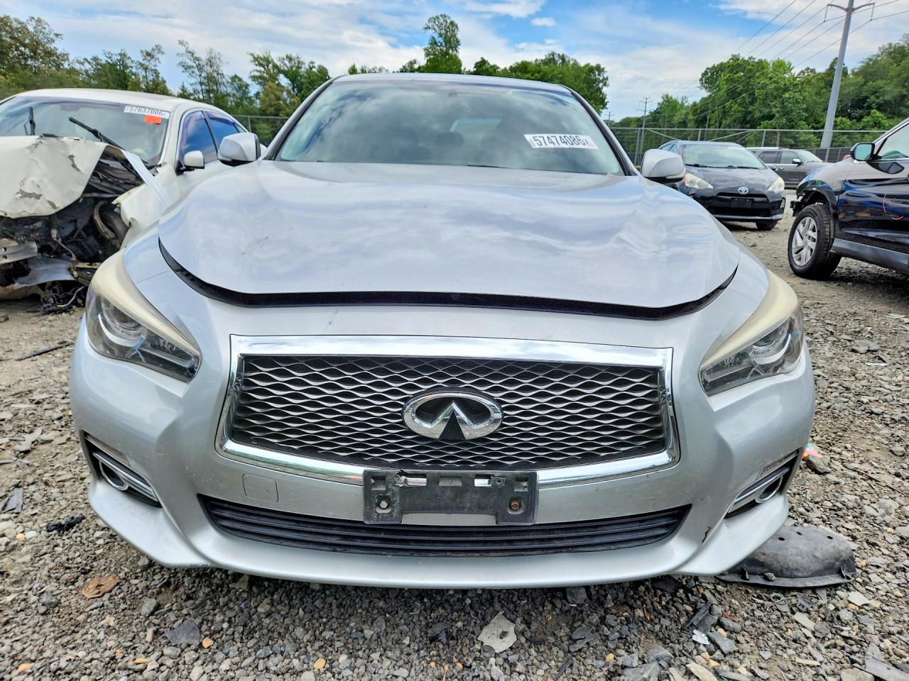2014 Infiniti Q50 Premium Silver vin: JN1BV7AR9EM702515