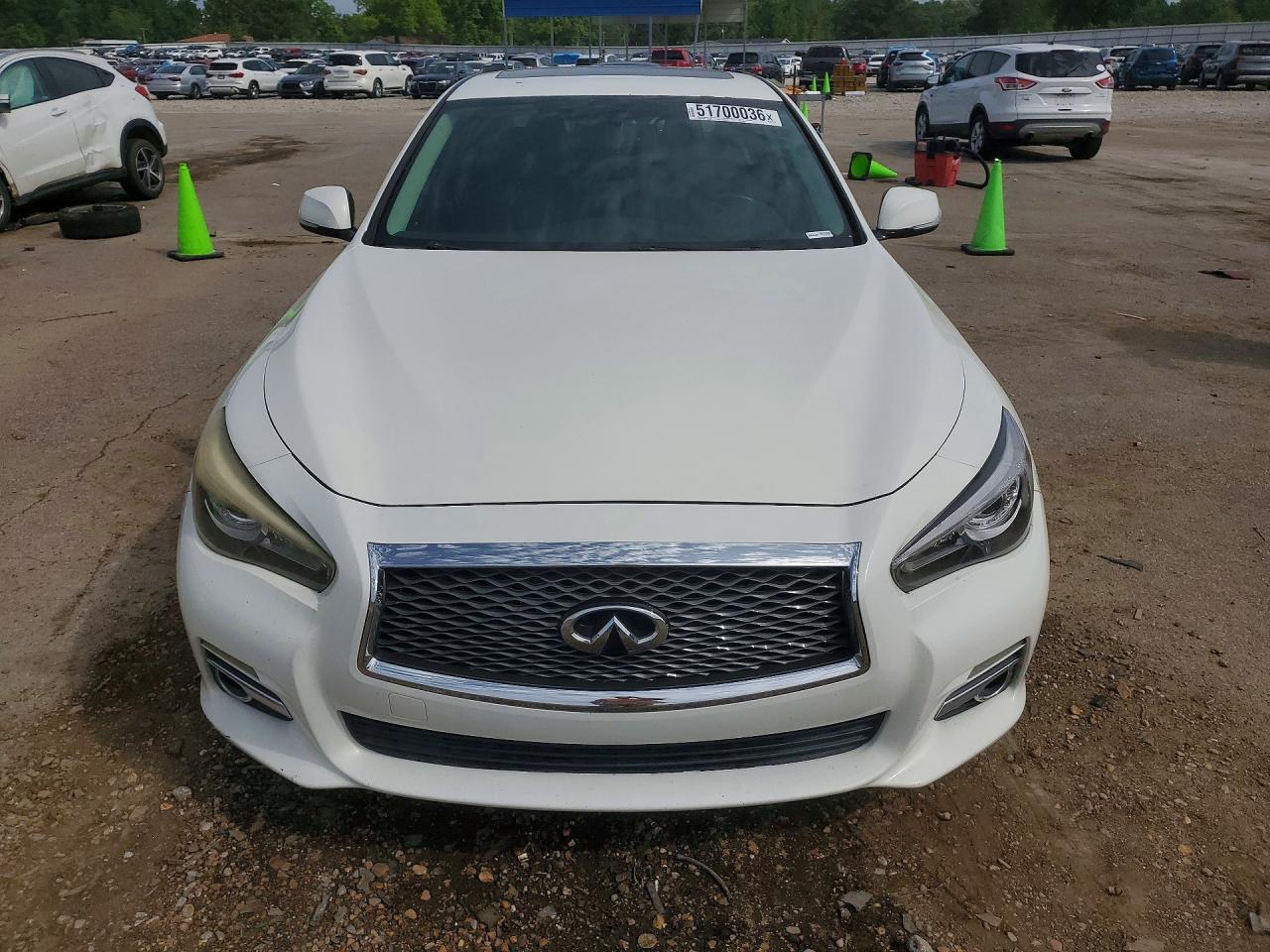 2014 Infiniti Q50 Premium White vin: JN1BV7AR9EM703230