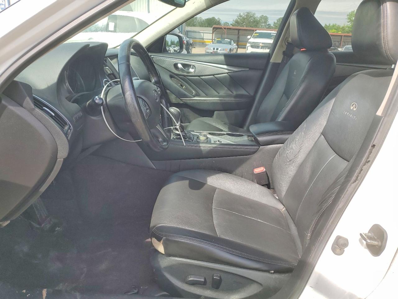 2014 Infiniti Q50 Premium White vin: JN1BV7AR9EM703230