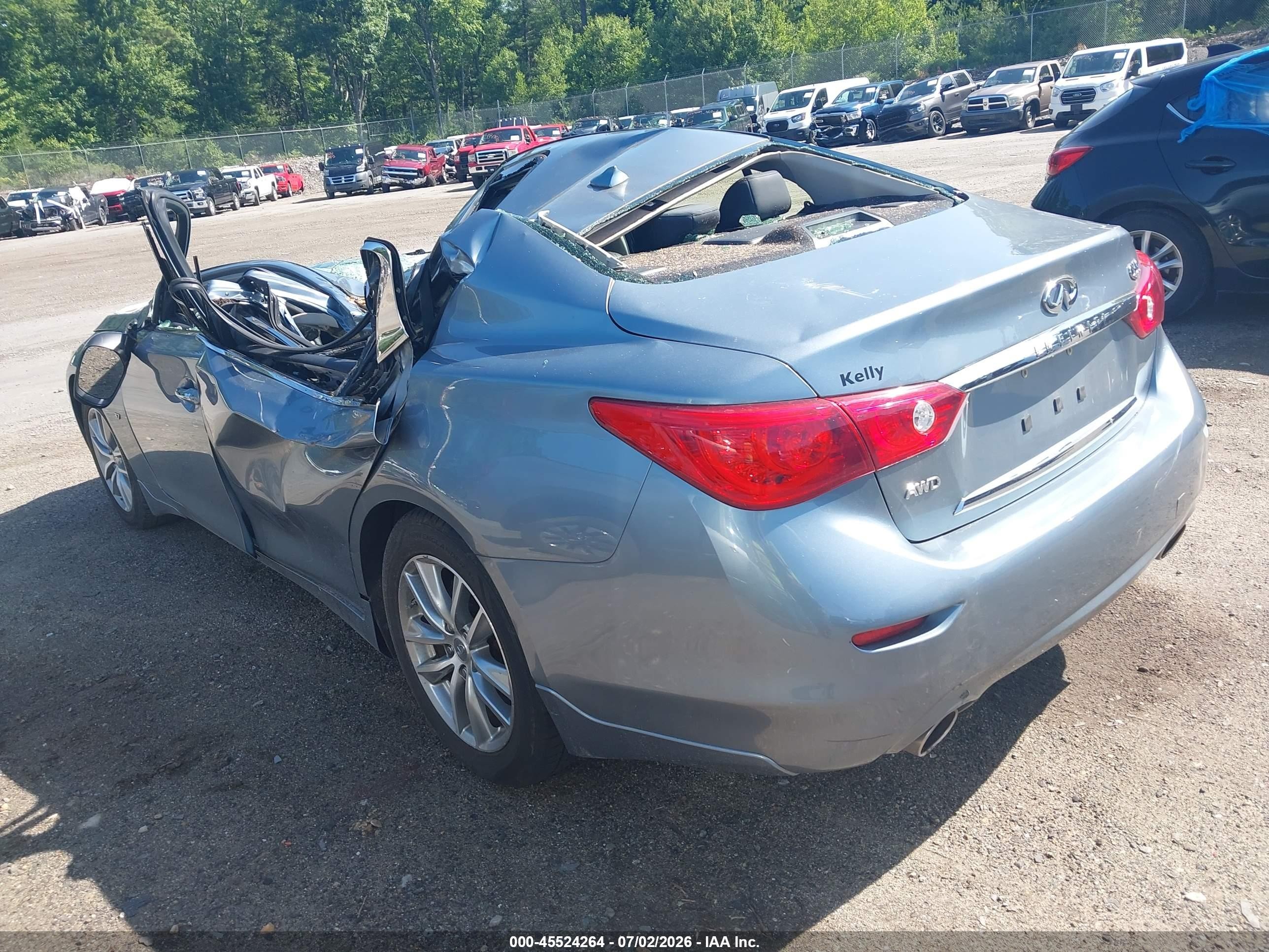 2014 Infiniti Q50 Premium Gray vin: JN1BV7AR9EM703969