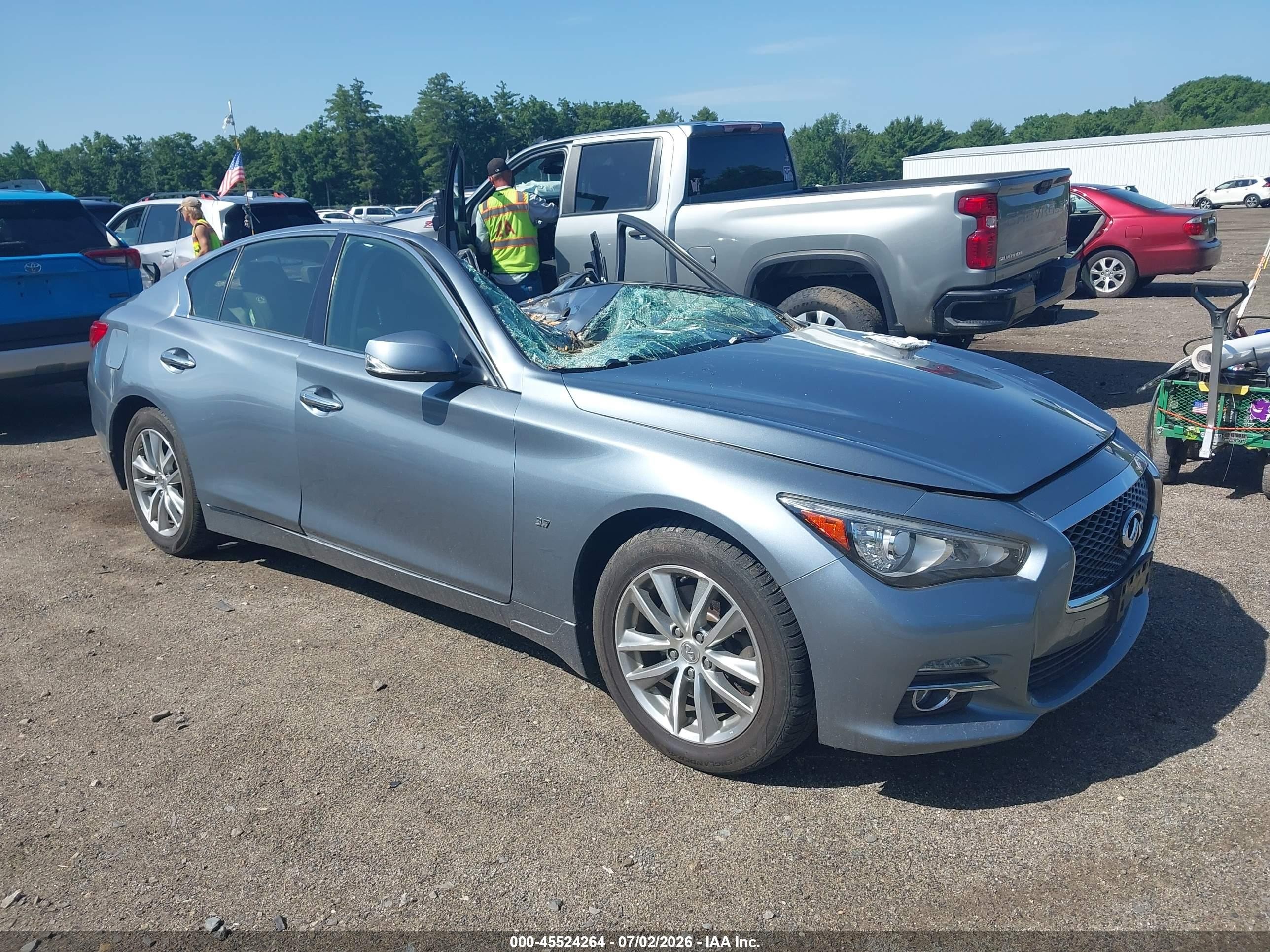 2014 Infiniti Q50 Premium Gray vin: JN1BV7AR9EM703969