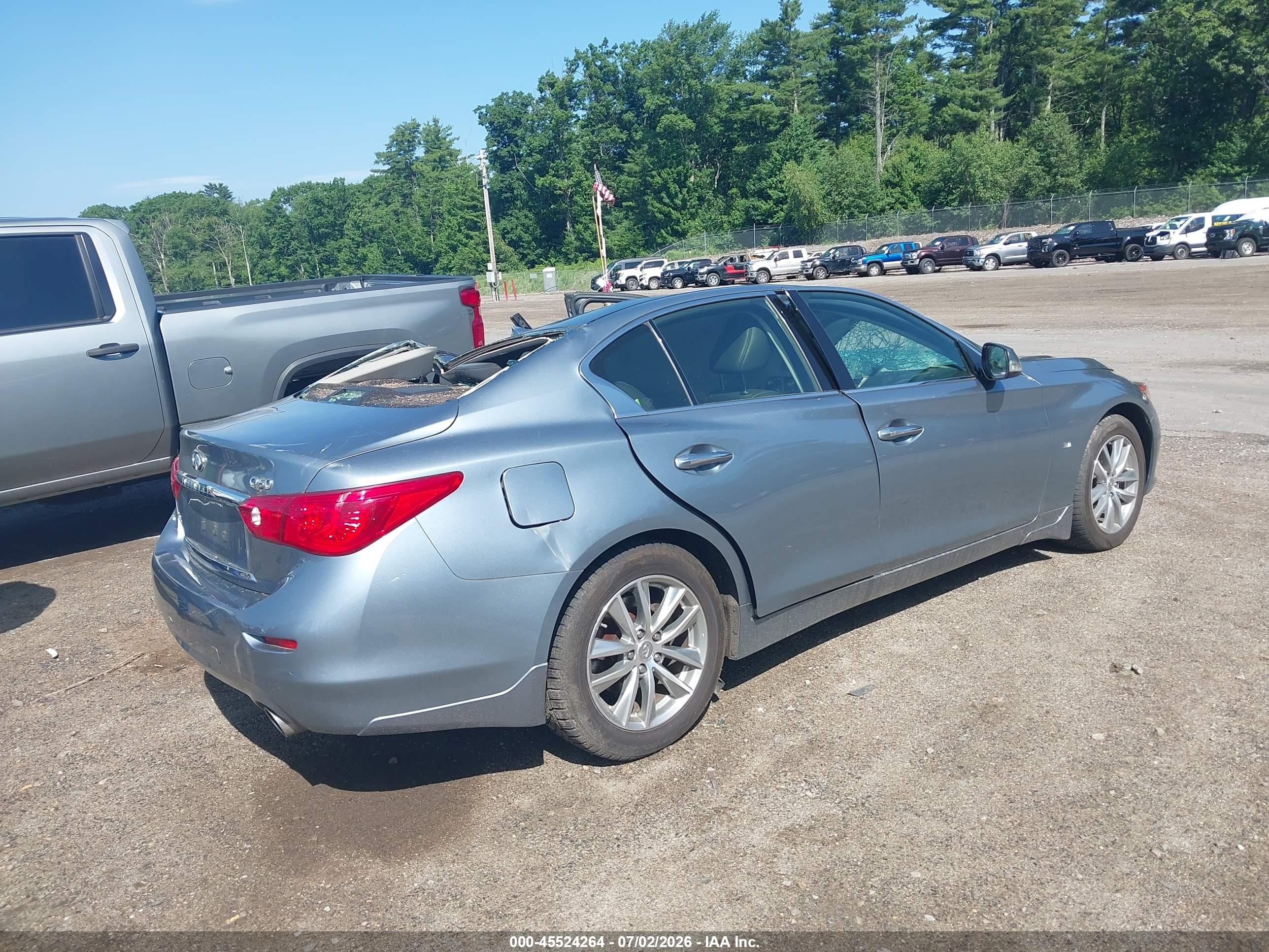 2014 Infiniti Q50 Premium Gray vin: JN1BV7AR9EM703969
