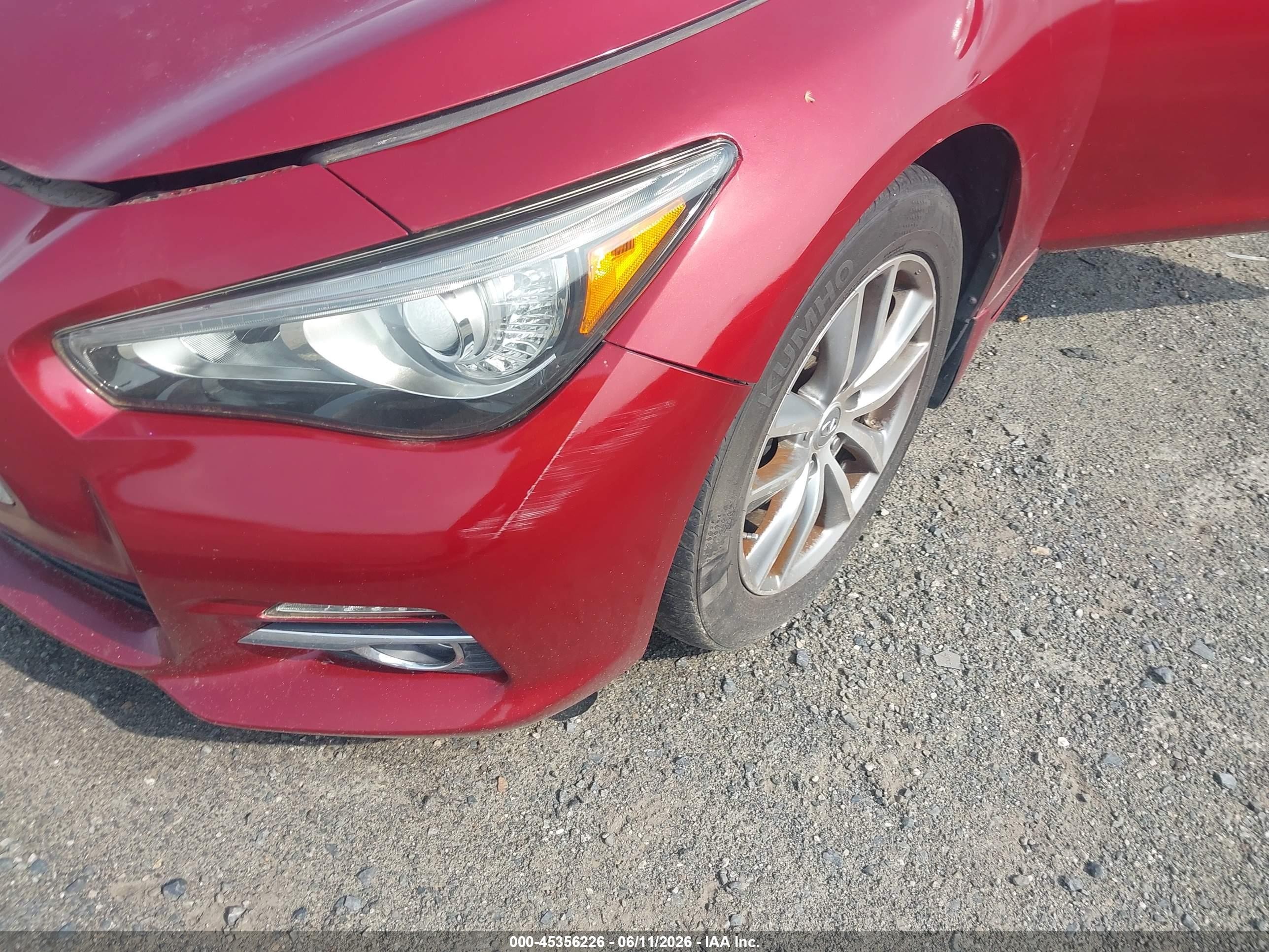 2014 Infiniti Q50 Premium Red vin: JN1BV7AR9EM706841