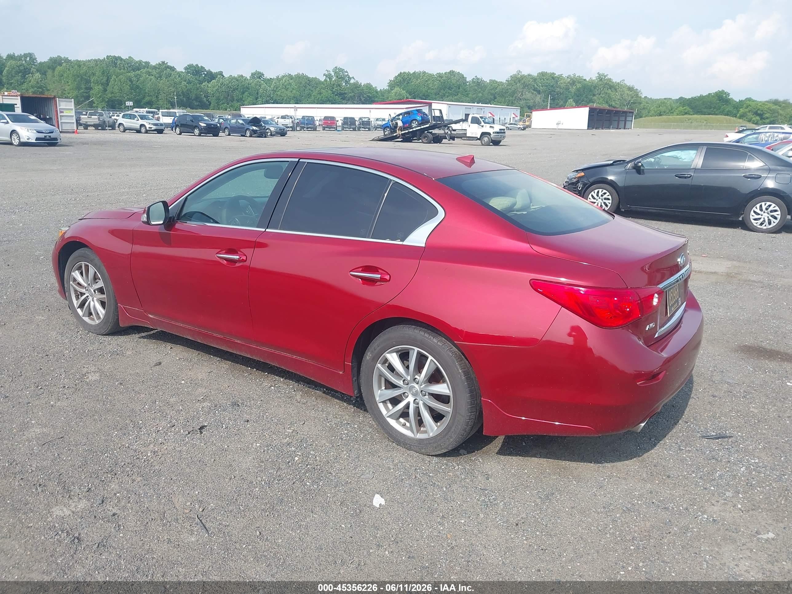 2014 Infiniti Q50 Premium Red vin: JN1BV7AR9EM706841