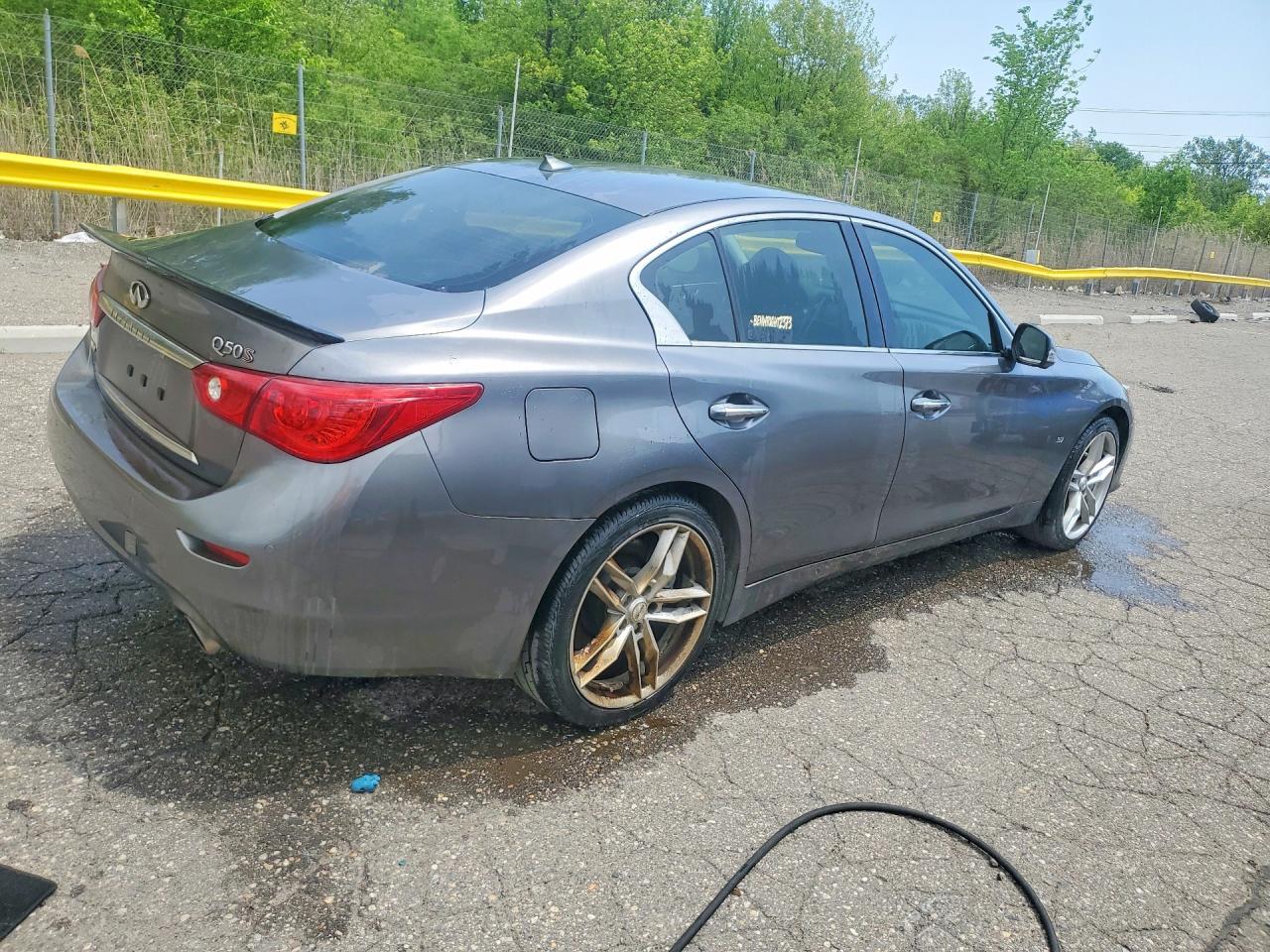2015 Infiniti Q50 Base Gray vin: JN1BV7AR9FM390035