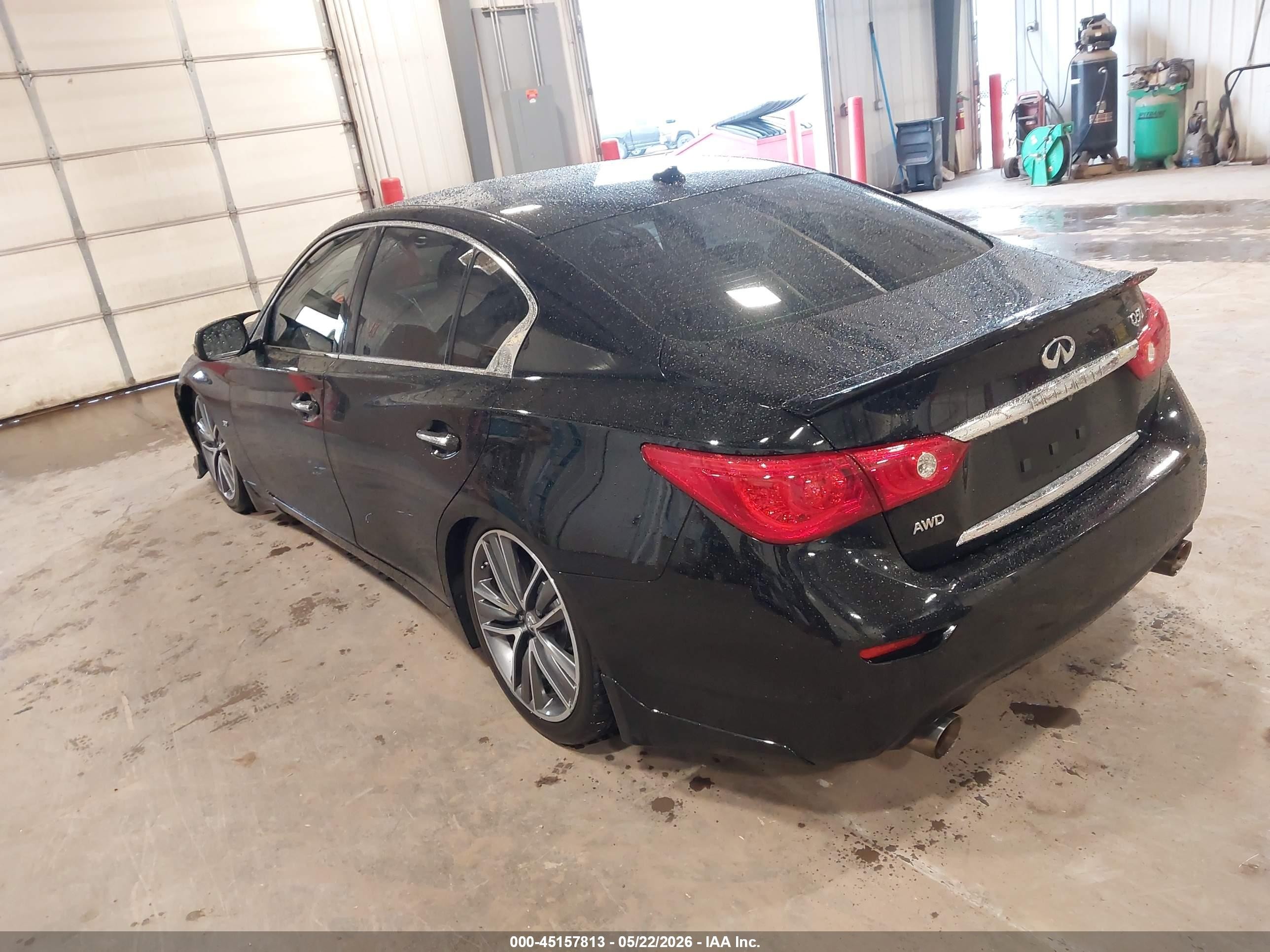 2015 Infiniti Q50 Sport Black vin: JN1BV7AR9FM393839