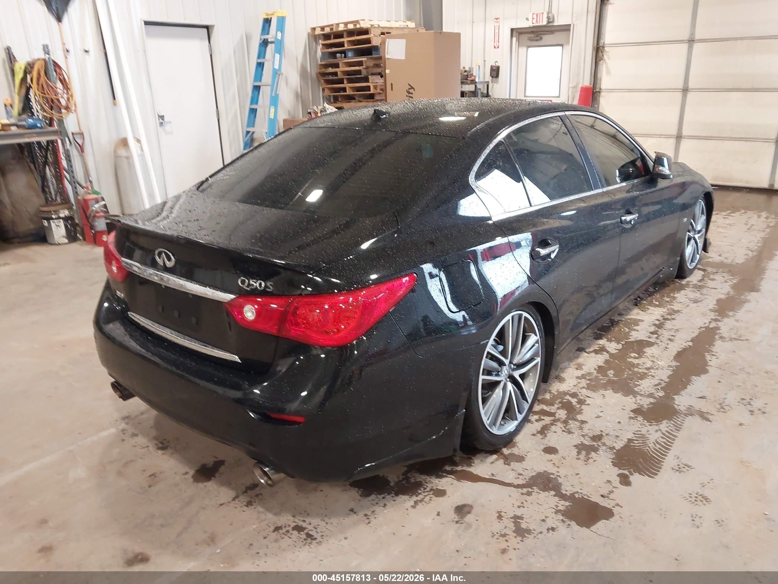 2015 Infiniti Q50 Sport Black vin: JN1BV7AR9FM393839