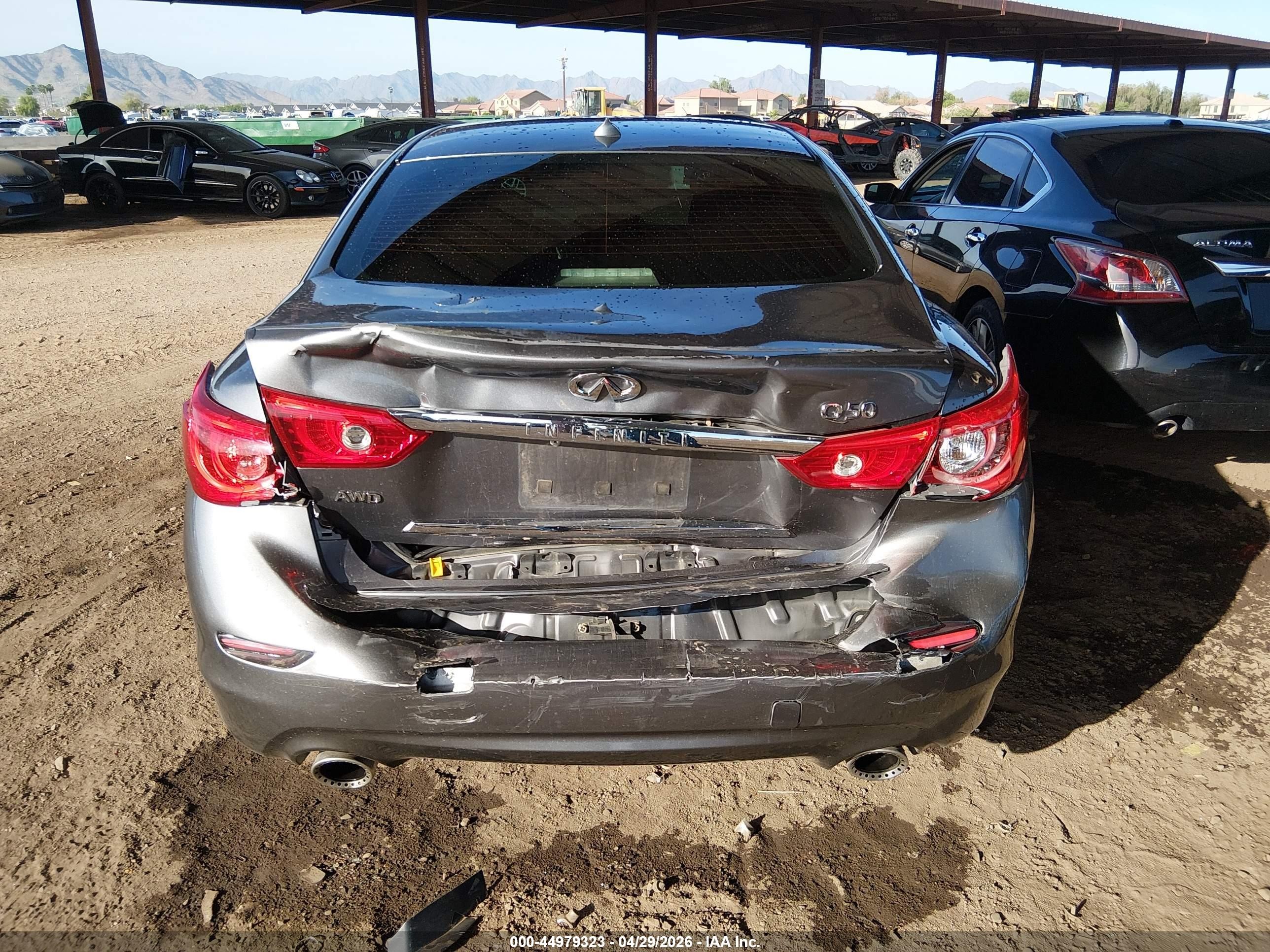 2015 Infiniti Q50 Premium Серый vin: JN1BV7AR9FM394280