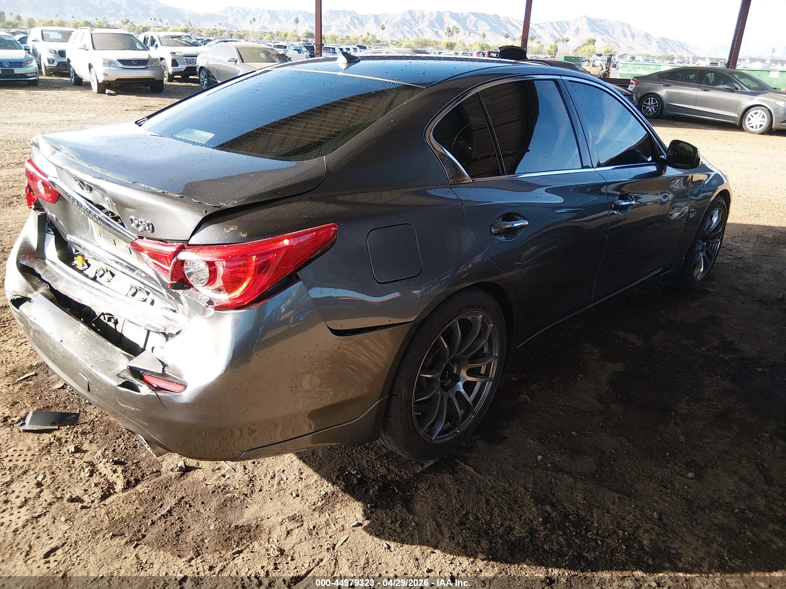 2015 Infiniti Q50 Premium Серый vin: JN1BV7AR9FM394280