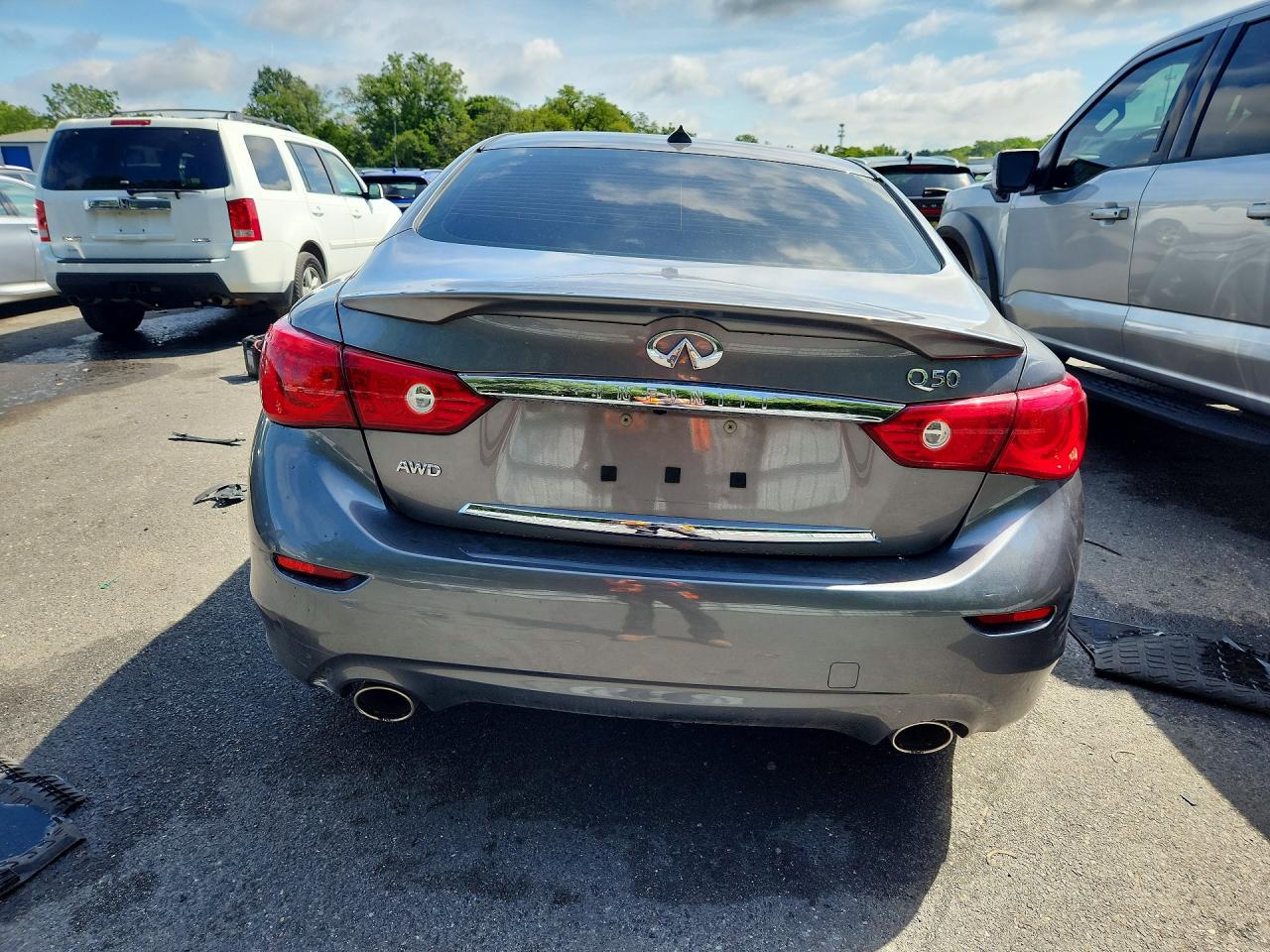 2015 Infiniti Q50 Premium Charcoal vin: JN1BV7AR9FM395283