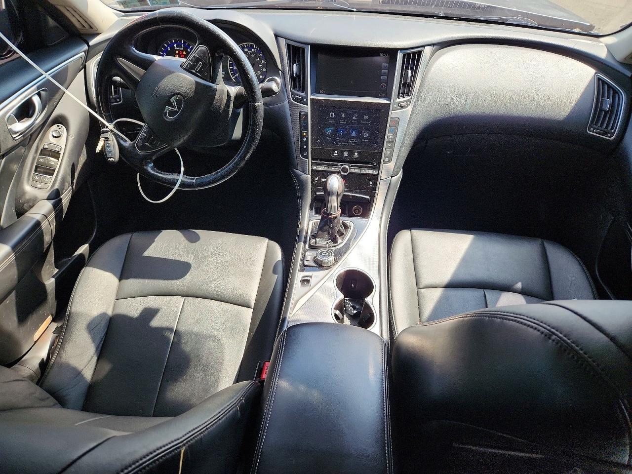 2015 Infiniti Q50 Premium Charcoal vin: JN1BV7AR9FM395283