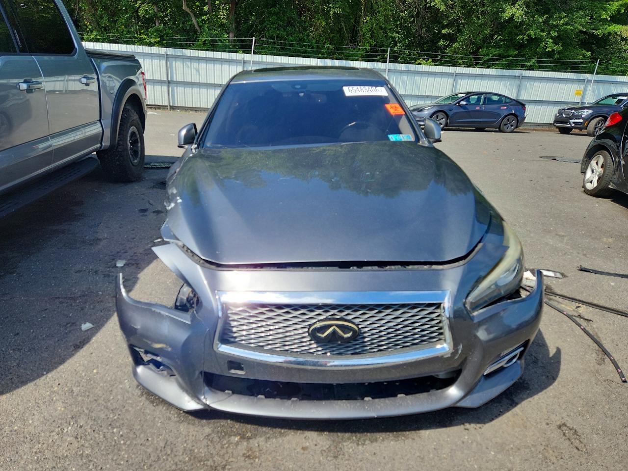 2015 Infiniti Q50 Premium Charcoal vin: JN1BV7AR9FM395283