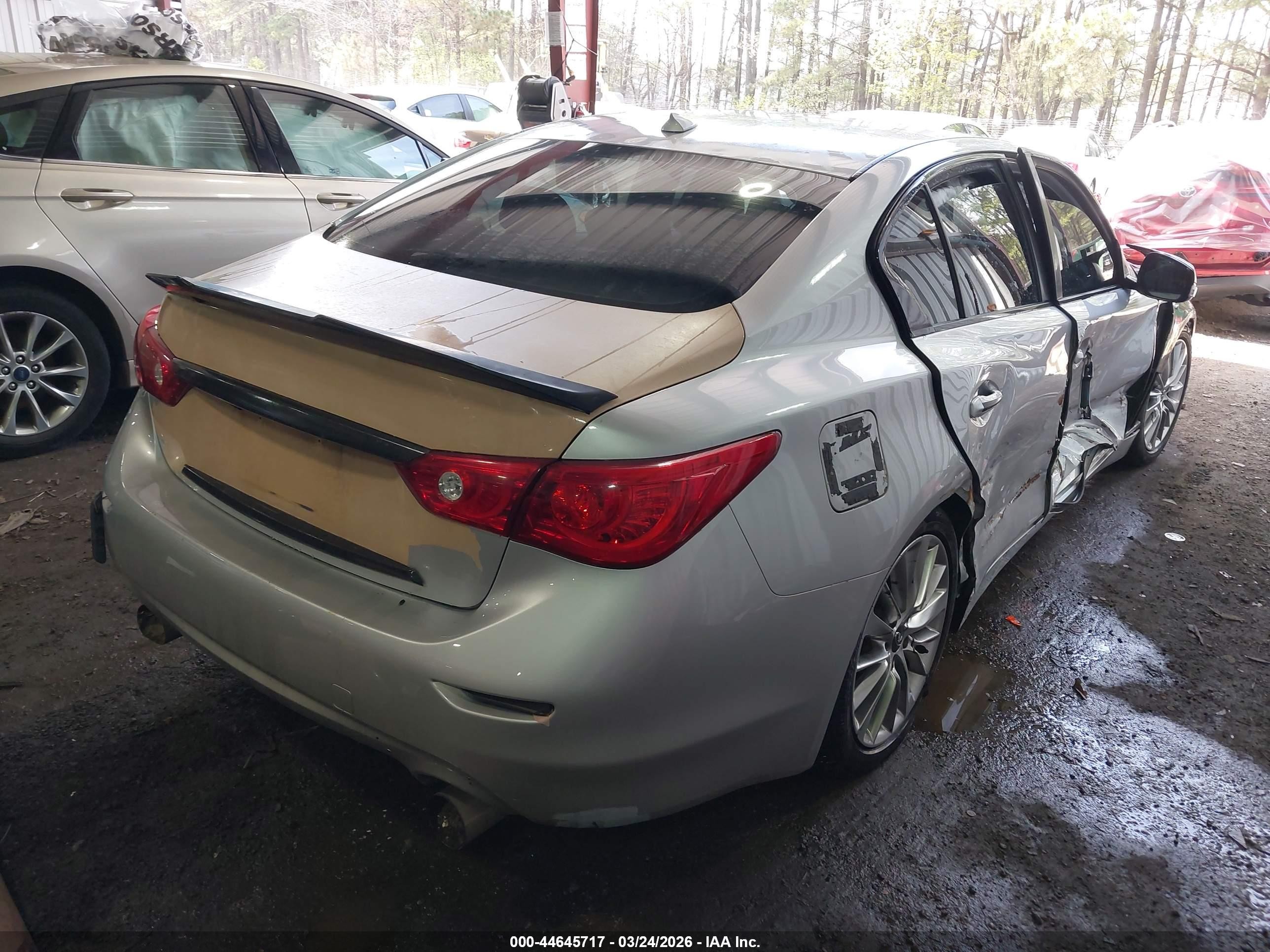 2015 Infiniti Q50 Premium/sport Gray vin: JN1BV7AR9FM395879
