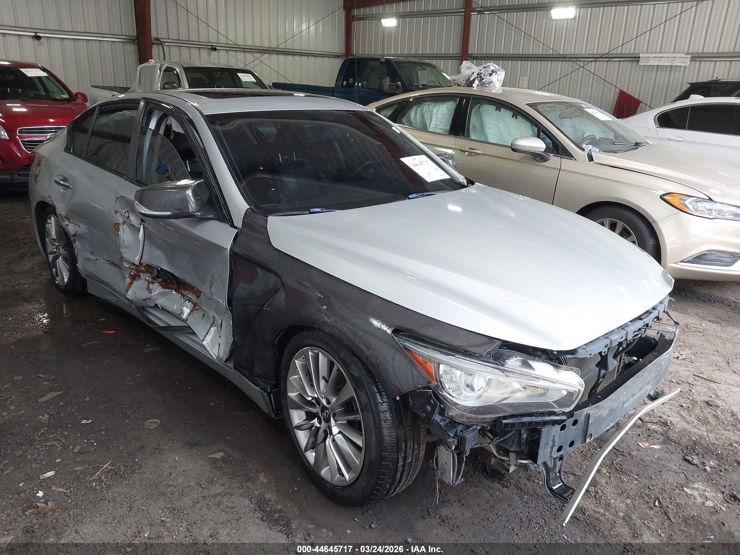 2015 Infiniti Q50 Premium/sport Gray vin: JN1BV7AR9FM395879