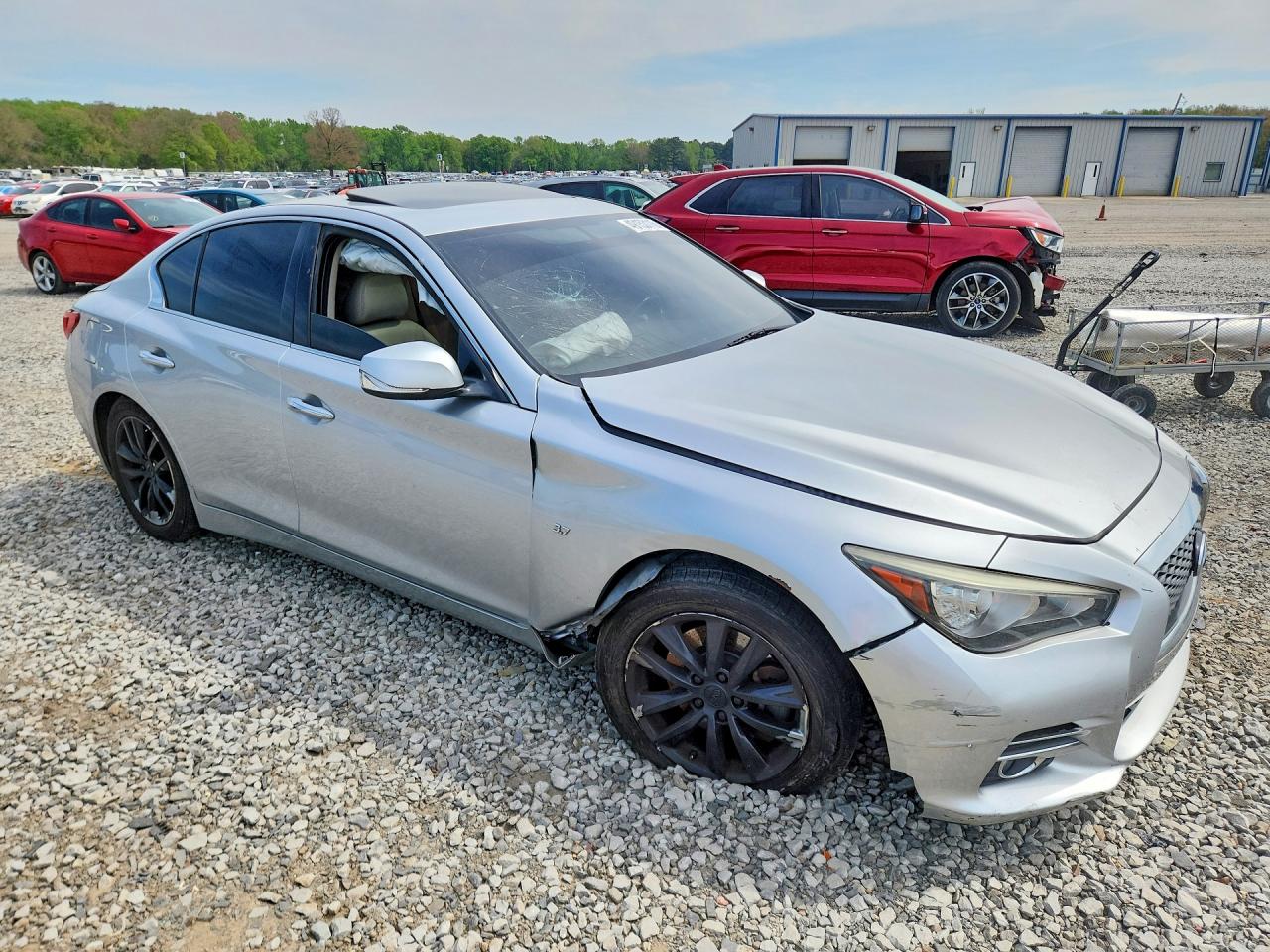 2015 Infiniti Q50 Base Silver vin: JN1BV7AR9FM398684