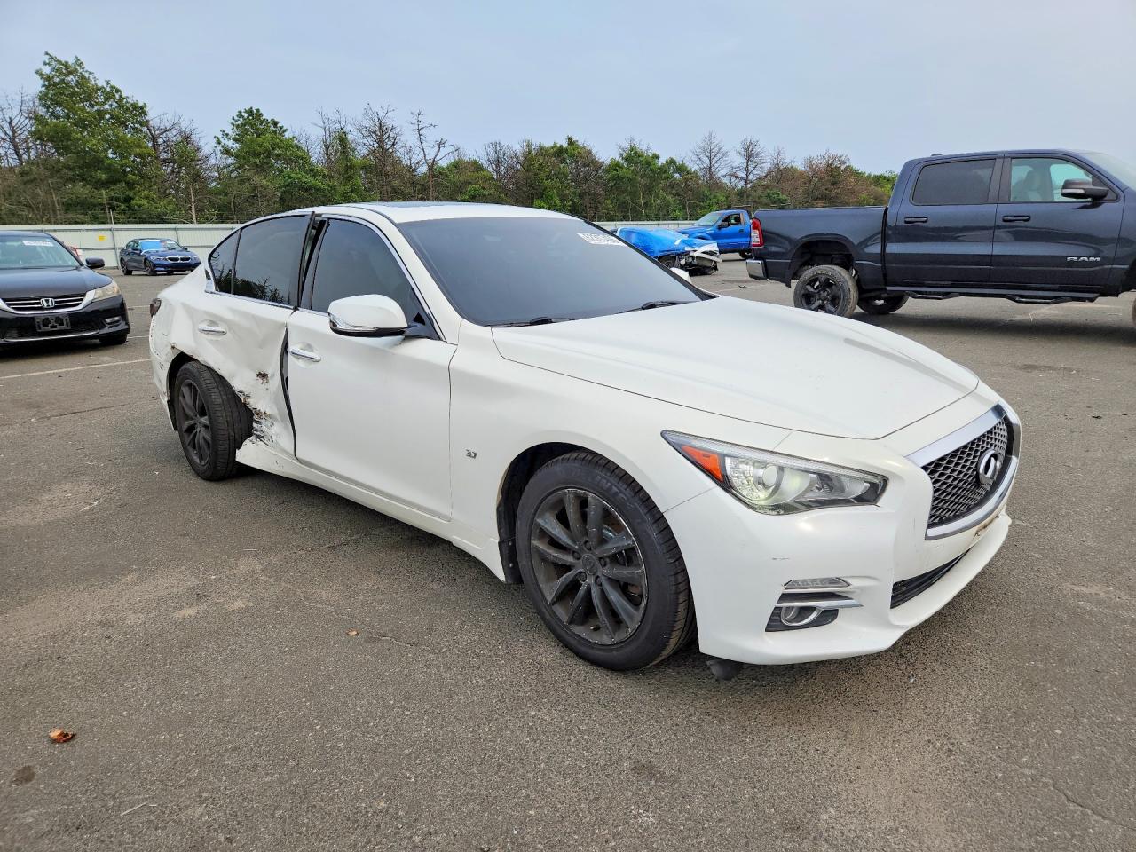 2015 Infiniti Q50 Base Gray vin: JN1BV7AR9FM398846