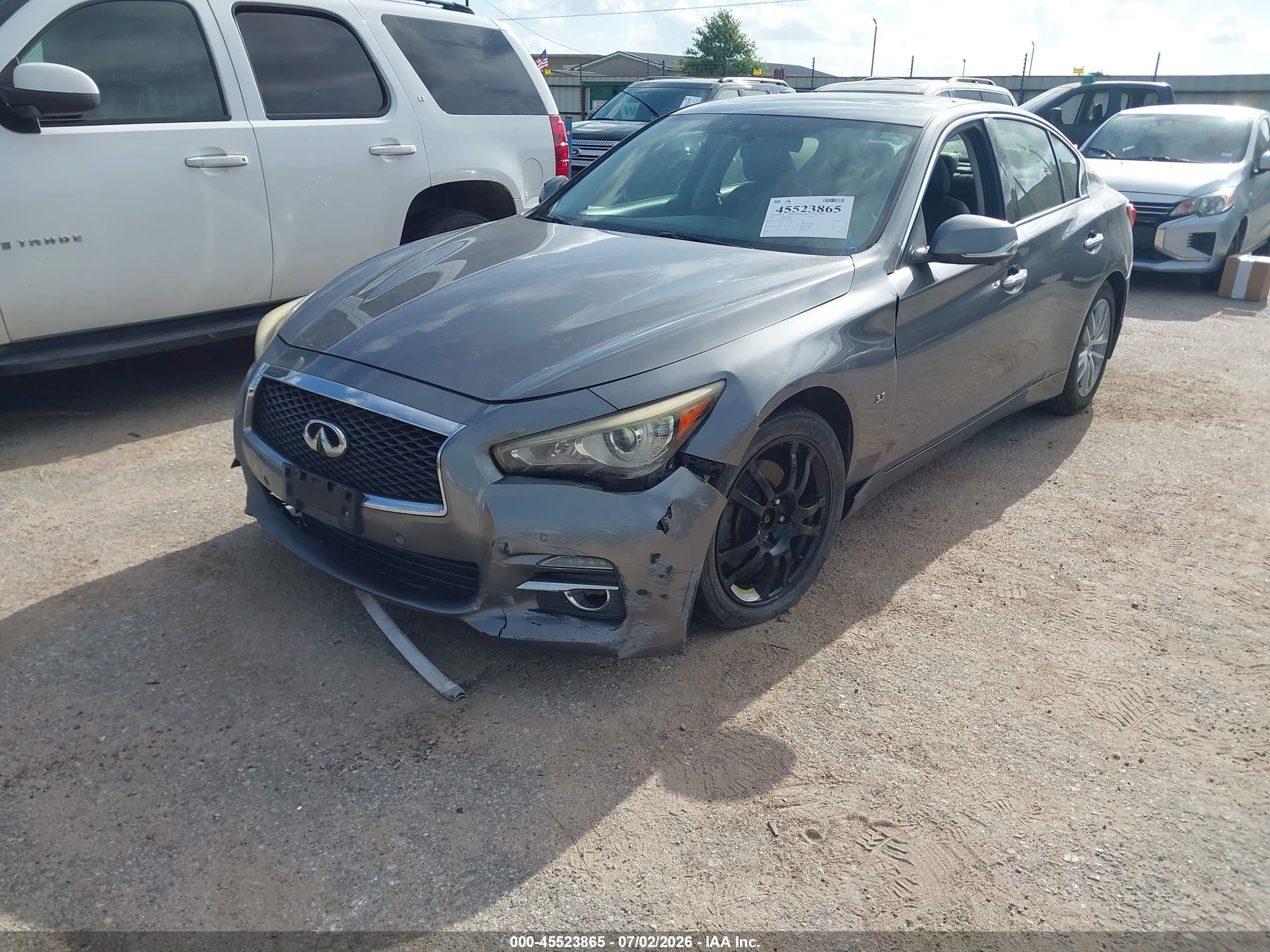 2015 Infiniti Q50 Premium Gray vin: JN1BV7AR9FM399804