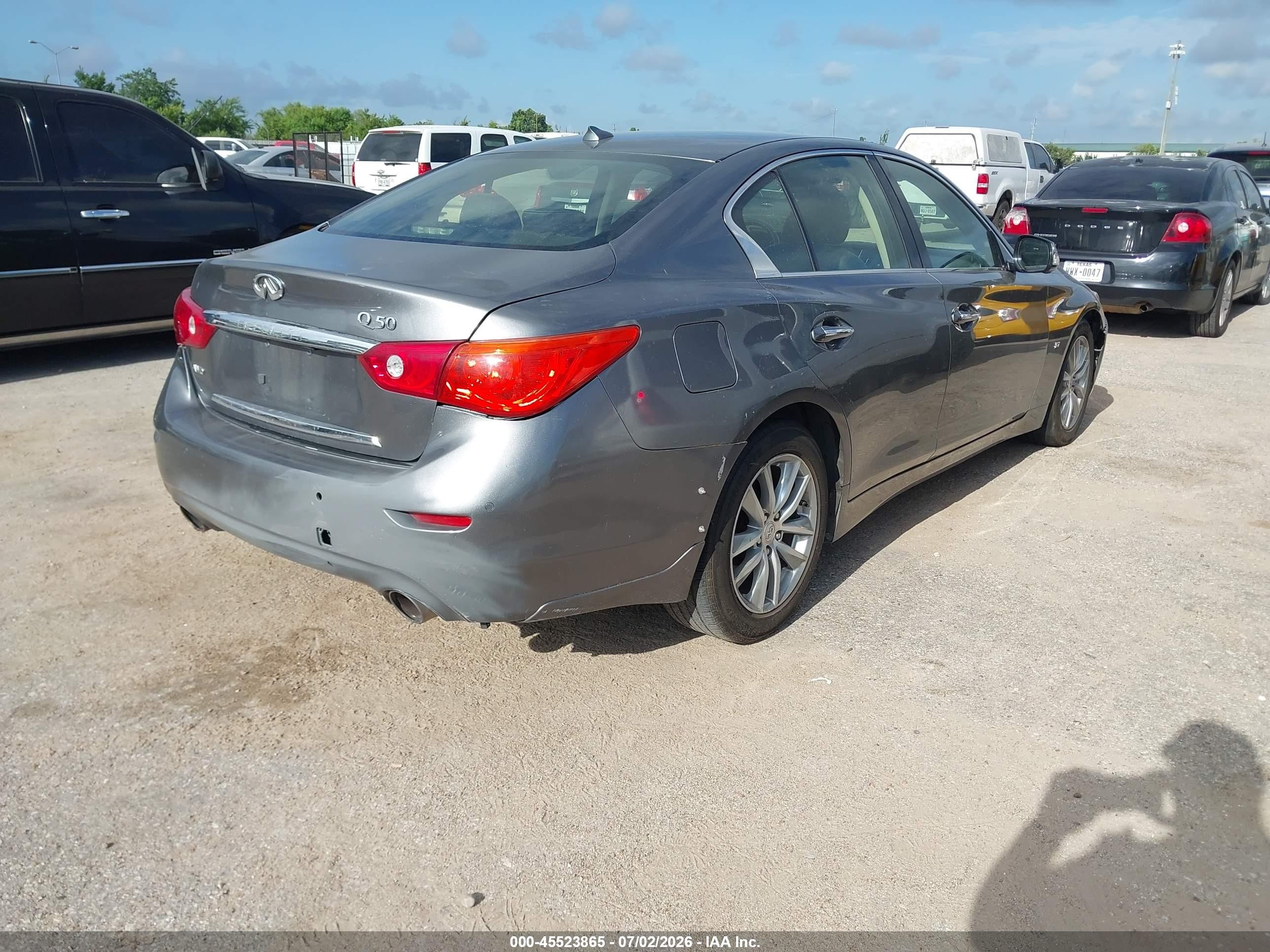 2015 Infiniti Q50 Premium Gray vin: JN1BV7AR9FM399804