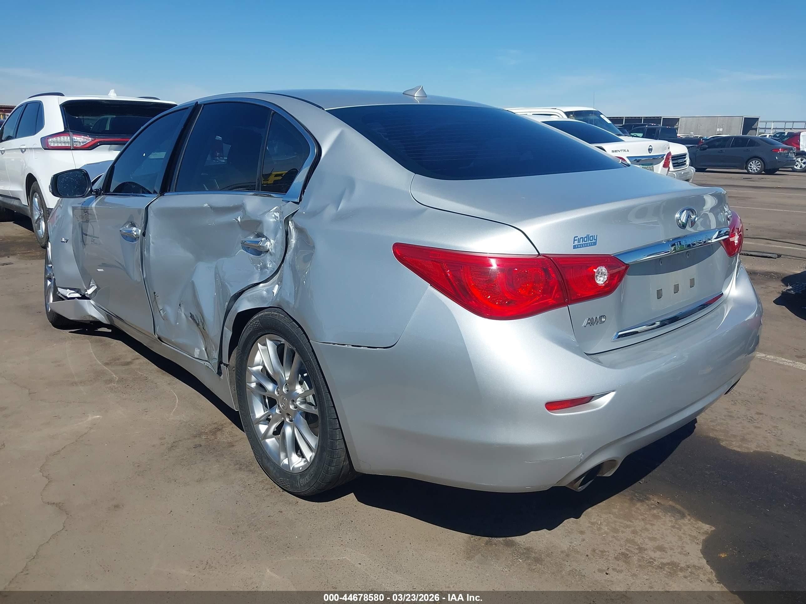 2015 Infiniti Q50 Premium Silver vin: JN1BV7AR9FM405231