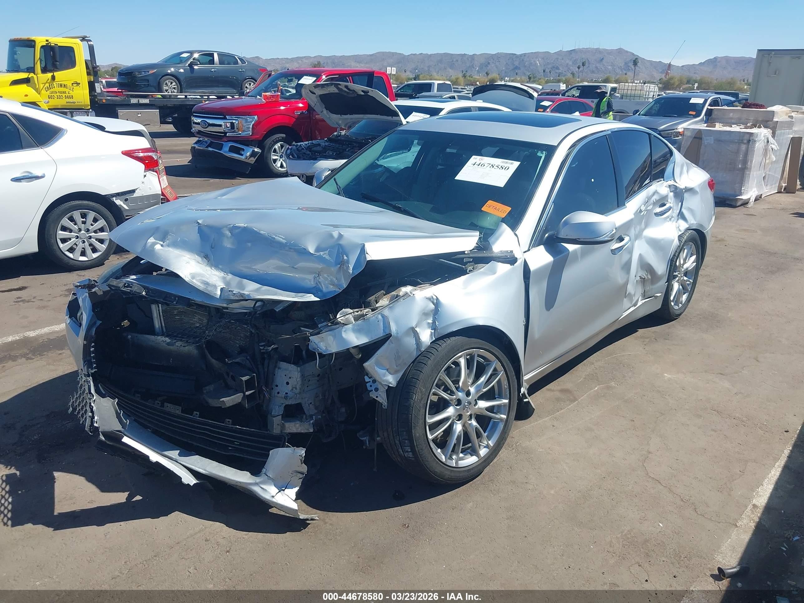 2015 Infiniti Q50 Premium Silver vin: JN1BV7AR9FM405231