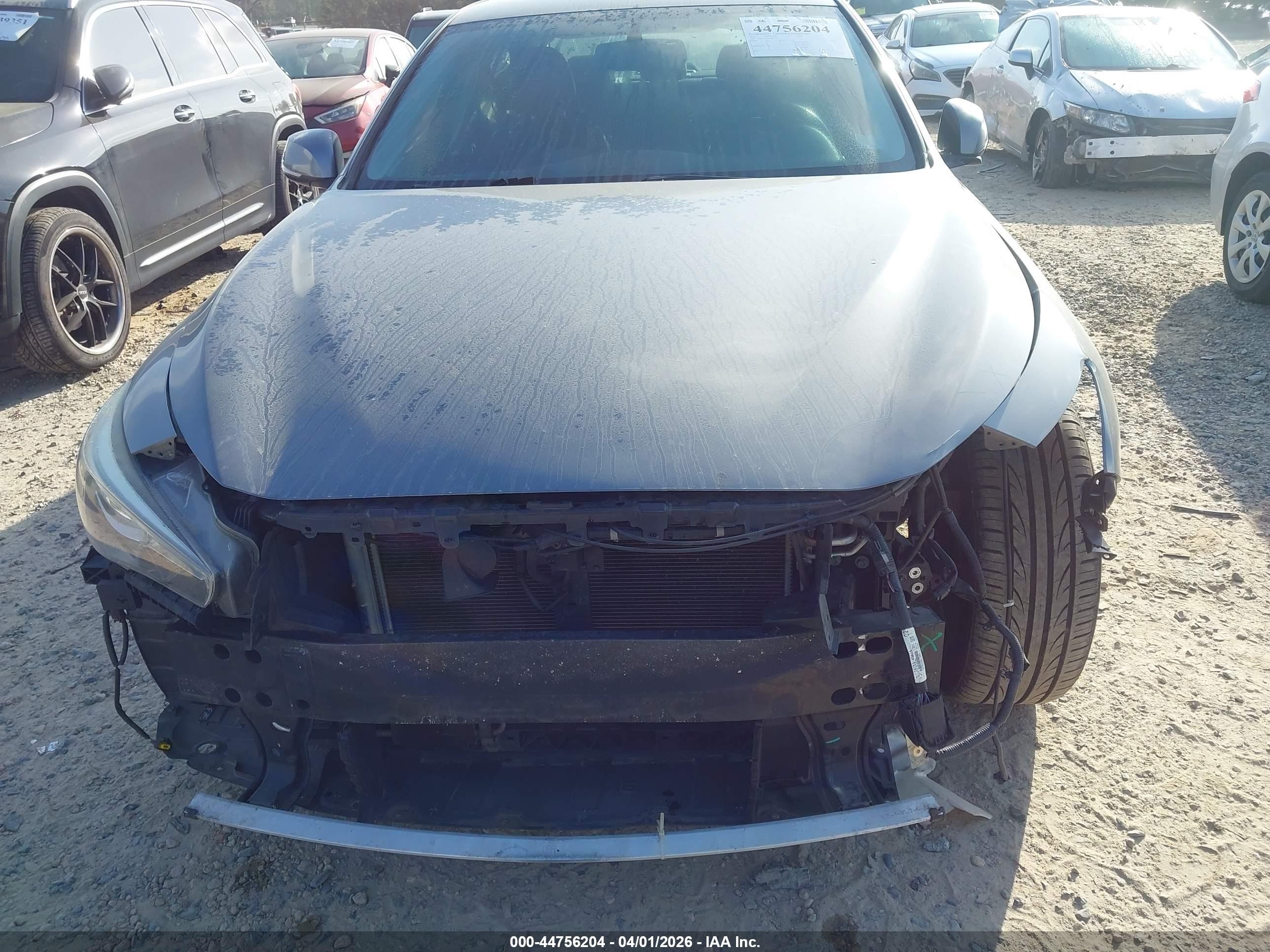2015 Infiniti Q50 Premium Серый vin: JN1BV7AR9FM407173
